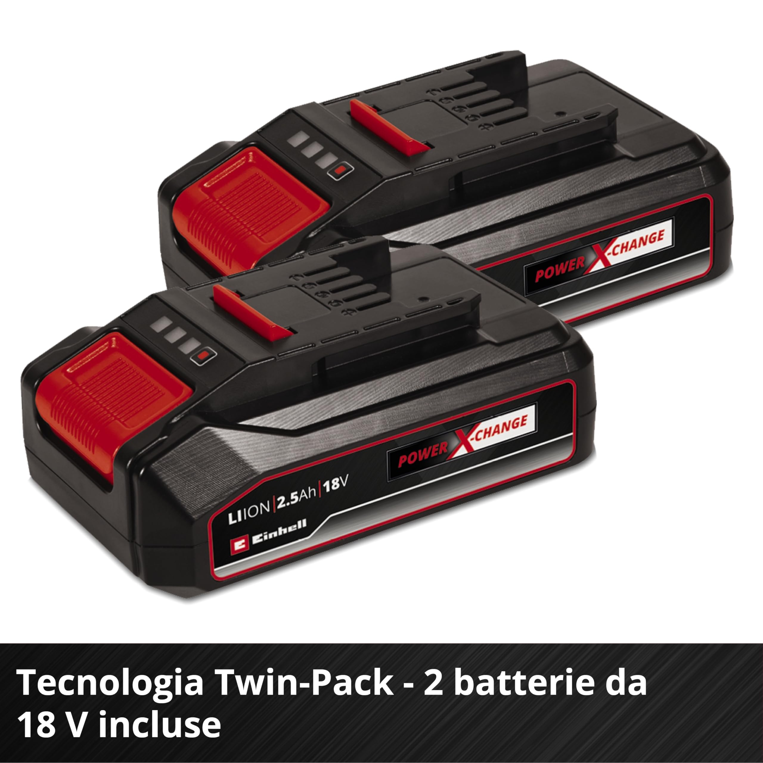 Einhell Tosaerba a batteria GE-CM 36/33 Li Kit Power X-Change (36 V, 33 cm larghezza di taglio, fino 250 m², 30 L sacco raccoglitore, incl. 2x 2,5 Ah batteries e 2x caricabatteriee)