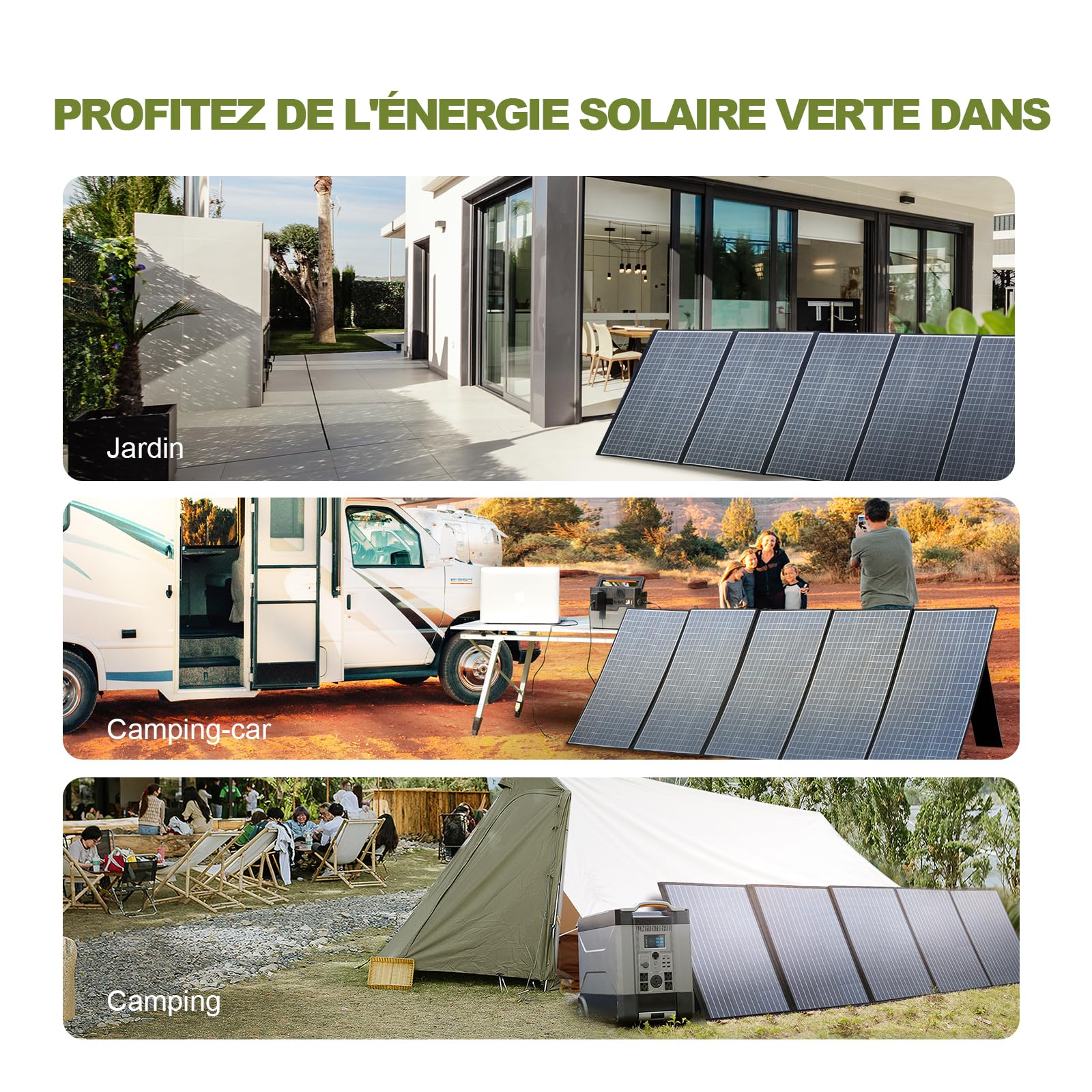 ALLPOWERS SP037 panneaux solaire pliable de 400W IP67 étanche