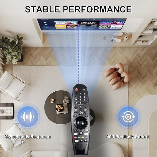 Miniatura 3 de Voice Magic Remote para LG TV - Control remoto universal para LG Nanocell WebOS, UHD, OLED, LCD, HD y Smart TV con puntero y función de voz