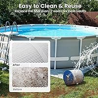 Vista 8 de Future Way Paquete de 6 cartuchos de filtro de piscina tipo H de repuesto para bomba de filtro Intex 330 GPH para piscinas sobre el suelo