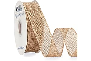 Ribbli's 20 Yard Natural Christmas Tree Burlap Ribbon