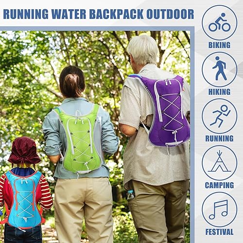 Miniatura 6 de Chunful Mochila de hidratación con vejiga de agua de 2 L, mochila de hidratación ligera para mujeres y adolescentes, mochila de agua al aire libre