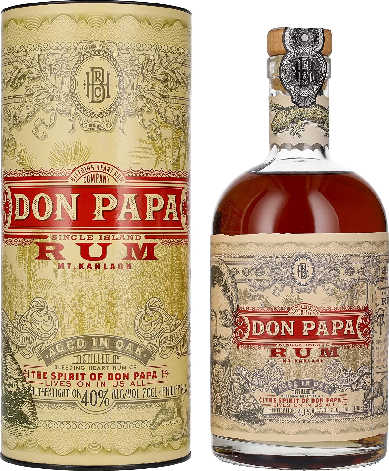 RUM DON PAPA 70 CL. (IN TIN)