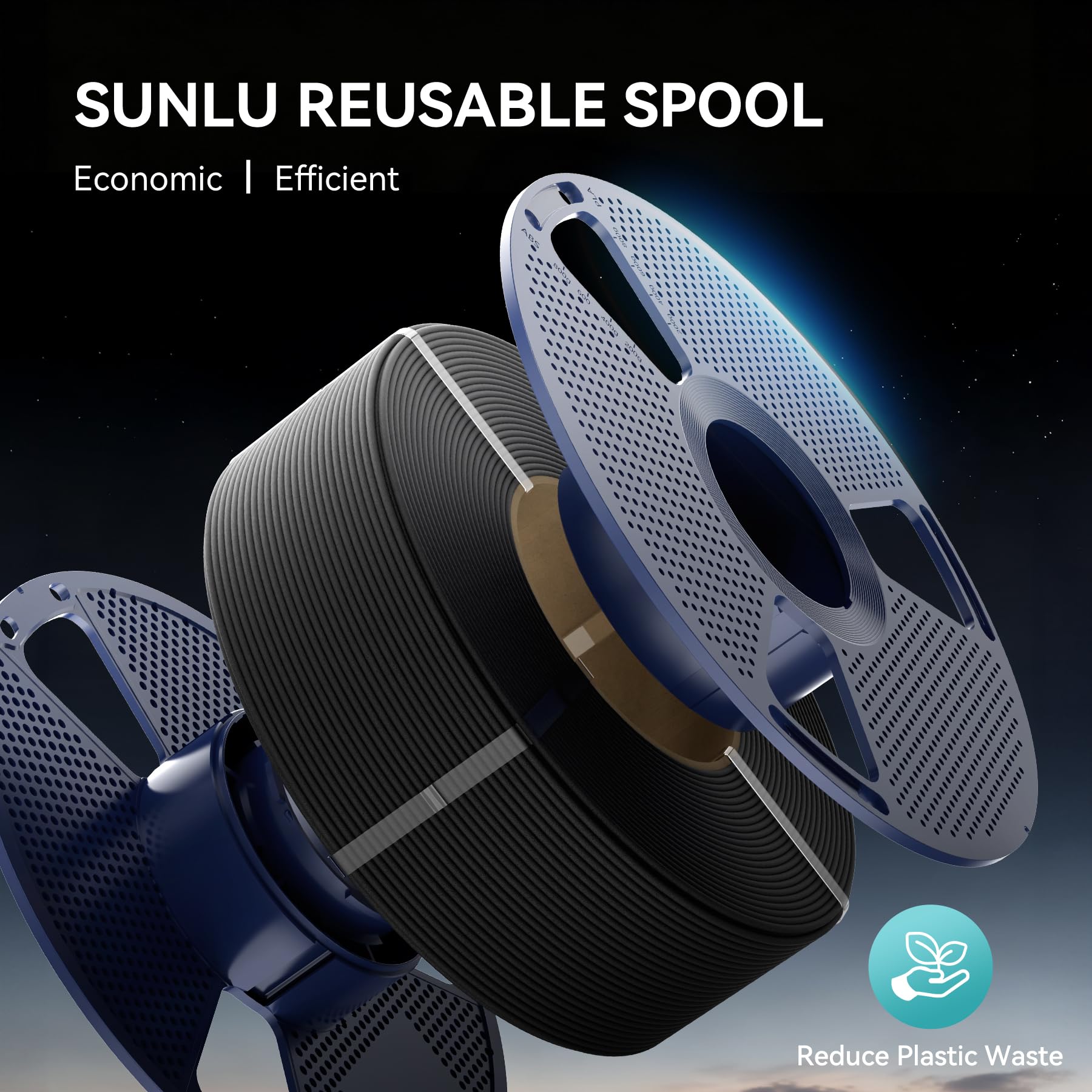 SUNLU Kohlefaser-PETG 3D-Druckerfilament 1,75 mm, erhöhte Festigkeit, hohe Steifigkeit, hitzebeständig, 10% Kohlefaser, kompatibel mit den meisten 3D-FDM-Druckern, 1-kg-Spule PETG-CF (Matt-Schwarz)