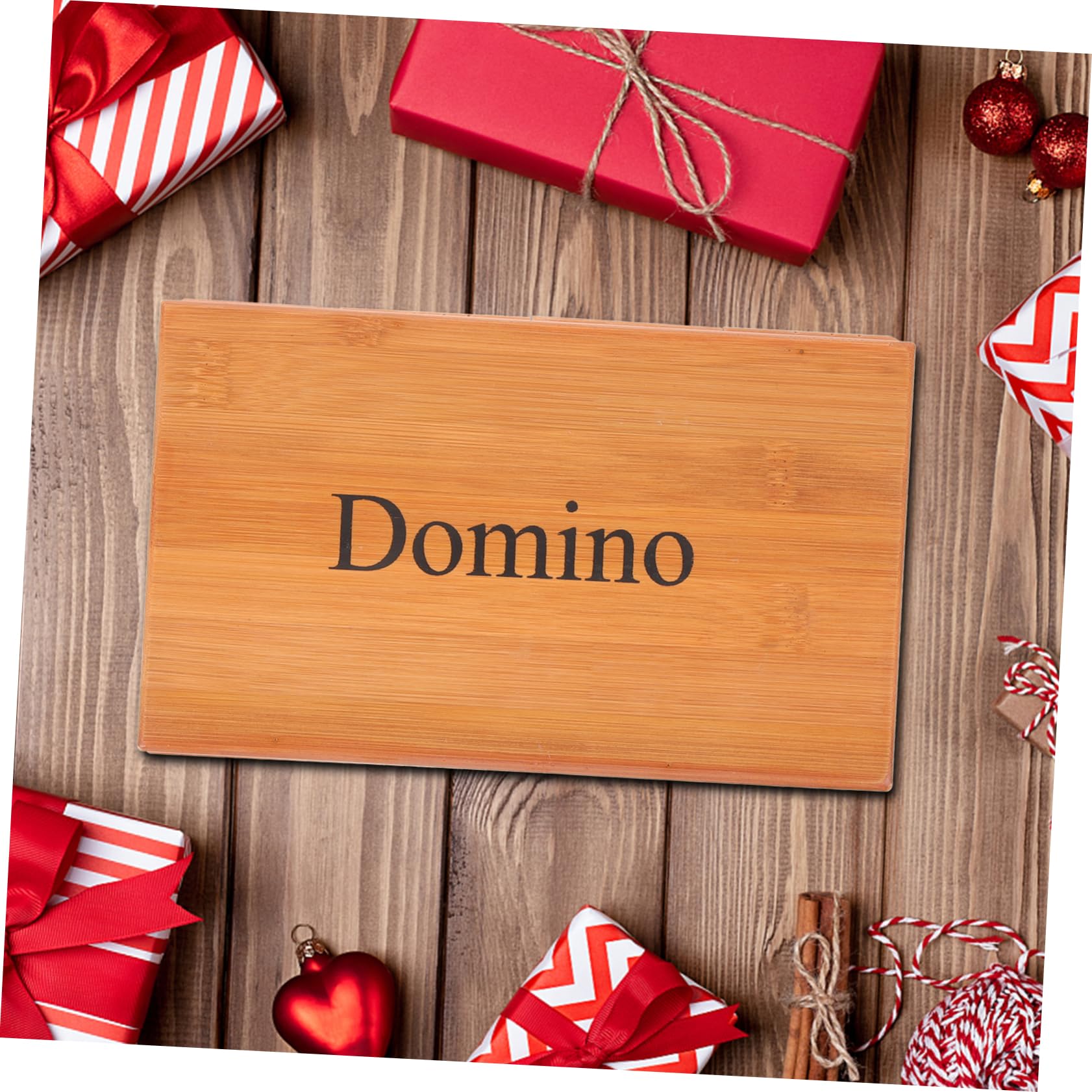Kisangel Jeu de Dominos pour Adultes Boîte de Dominos Vintage en Bambou et Plastique, Interactif, Jeux en Famille et Barbecues du Week-End
