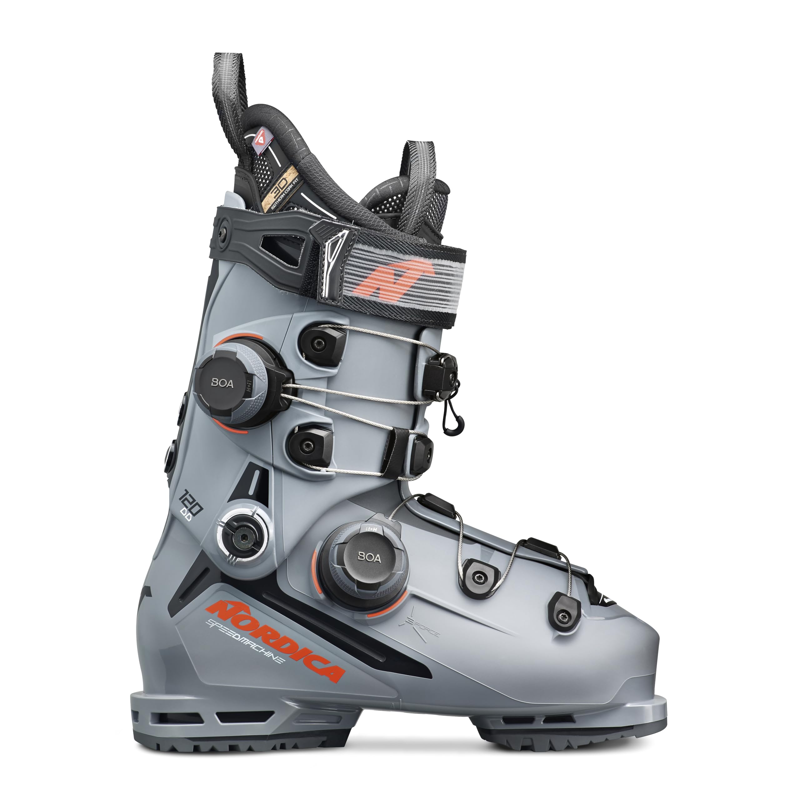 Nordica Speedmachine 3 120 BOA Double Dial Men's Medium Fit High Performance Alpine Ski Boots