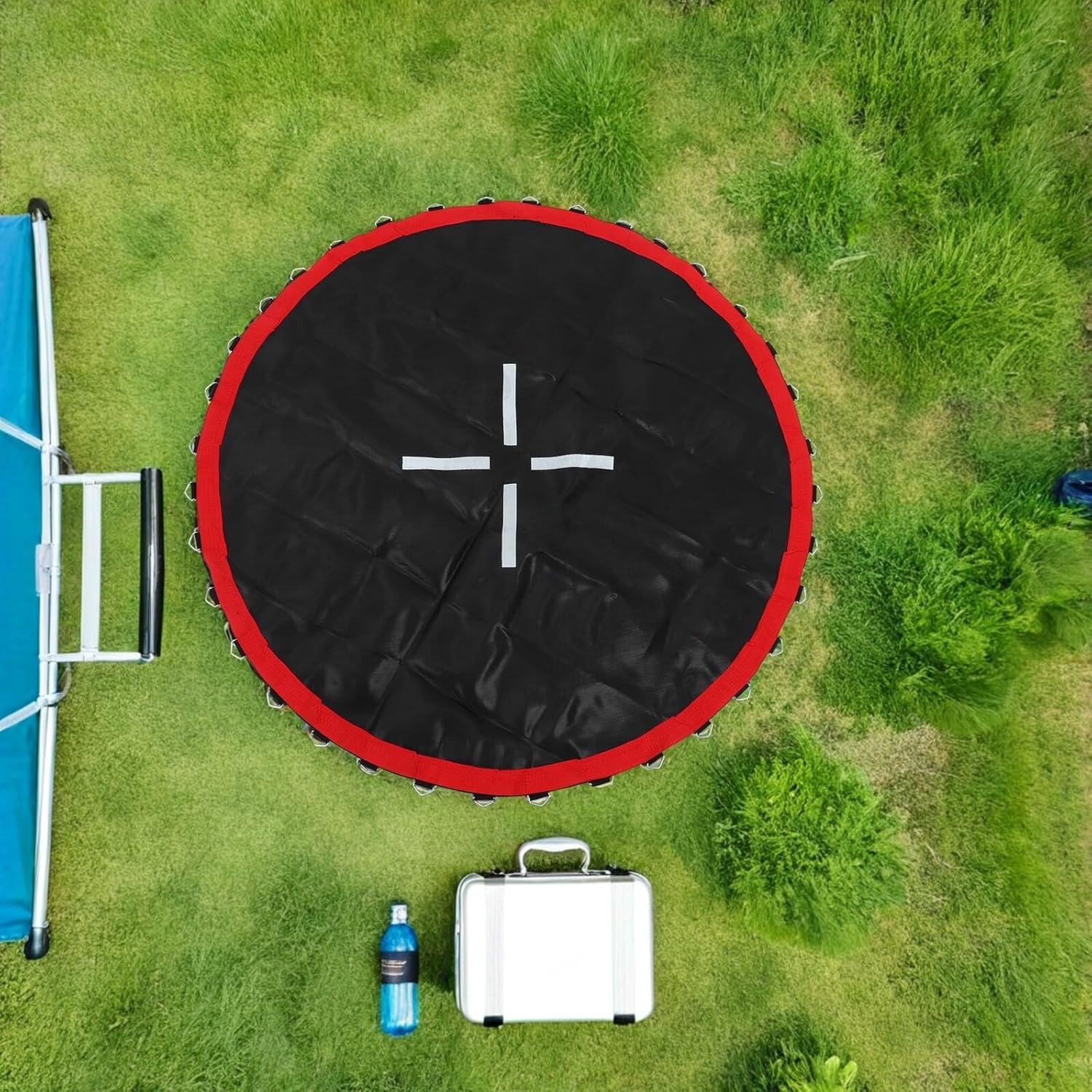 High Elastic Replacement Trampoline Mat for Indoor Outdoor Use Round Fitness Accessory Jumping Surface Wear-Resistant Jumping Mat for Home Trampoline with Reliable Load-Bearing