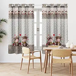 Cortina De Cozinha 2,00 X 1,50 Modelos Modernos E Práticos (VAQUINHA ROMANTICA)