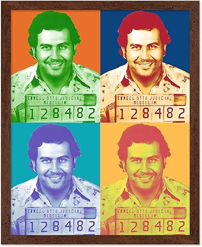 Miniatura 46 de Poster Master Póster de Pablo Escobar Mugshot de Pablo Escobar - Arte del Cartel de Medellín - Arte criminal Mastermind - Decoración de pared para