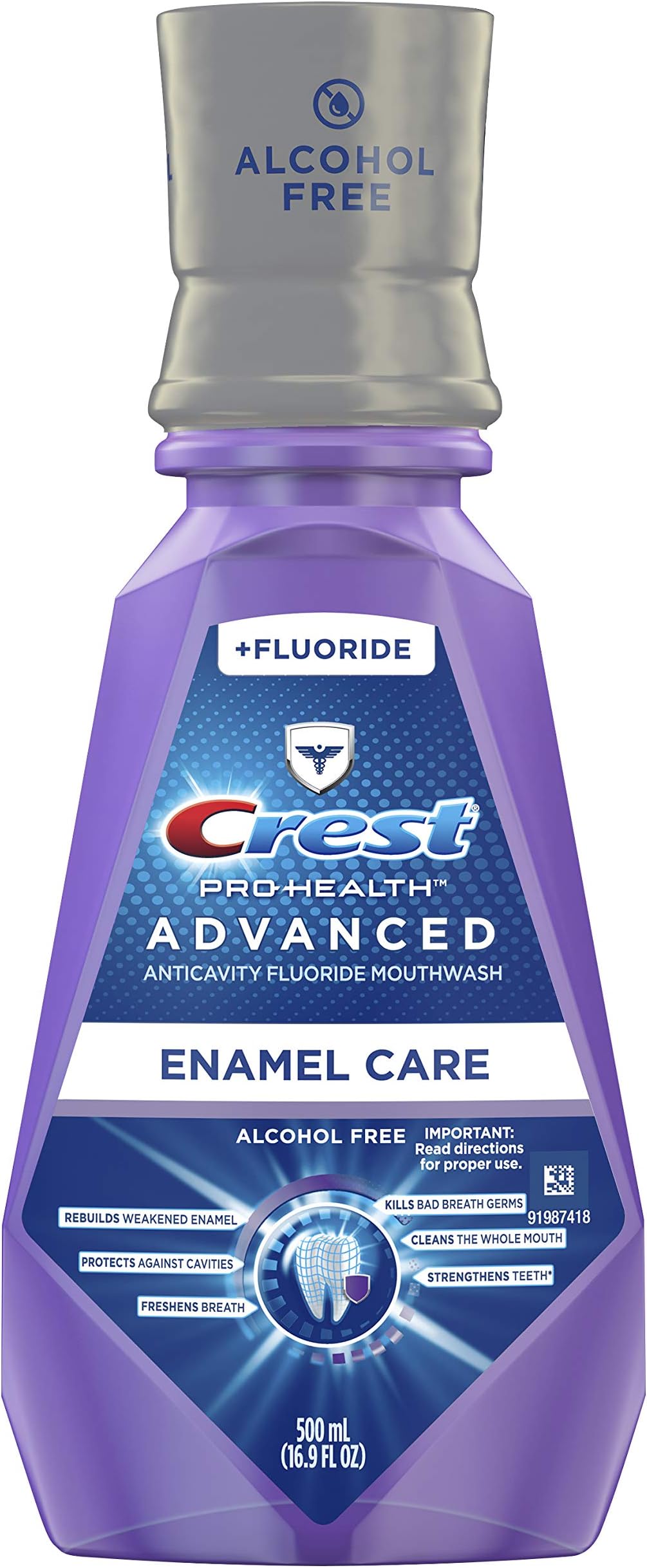 Crest Pro-Health Advanced with Extra Deep Clean Mouthwash, Clean Mint, 16.9 Fluid Ounce