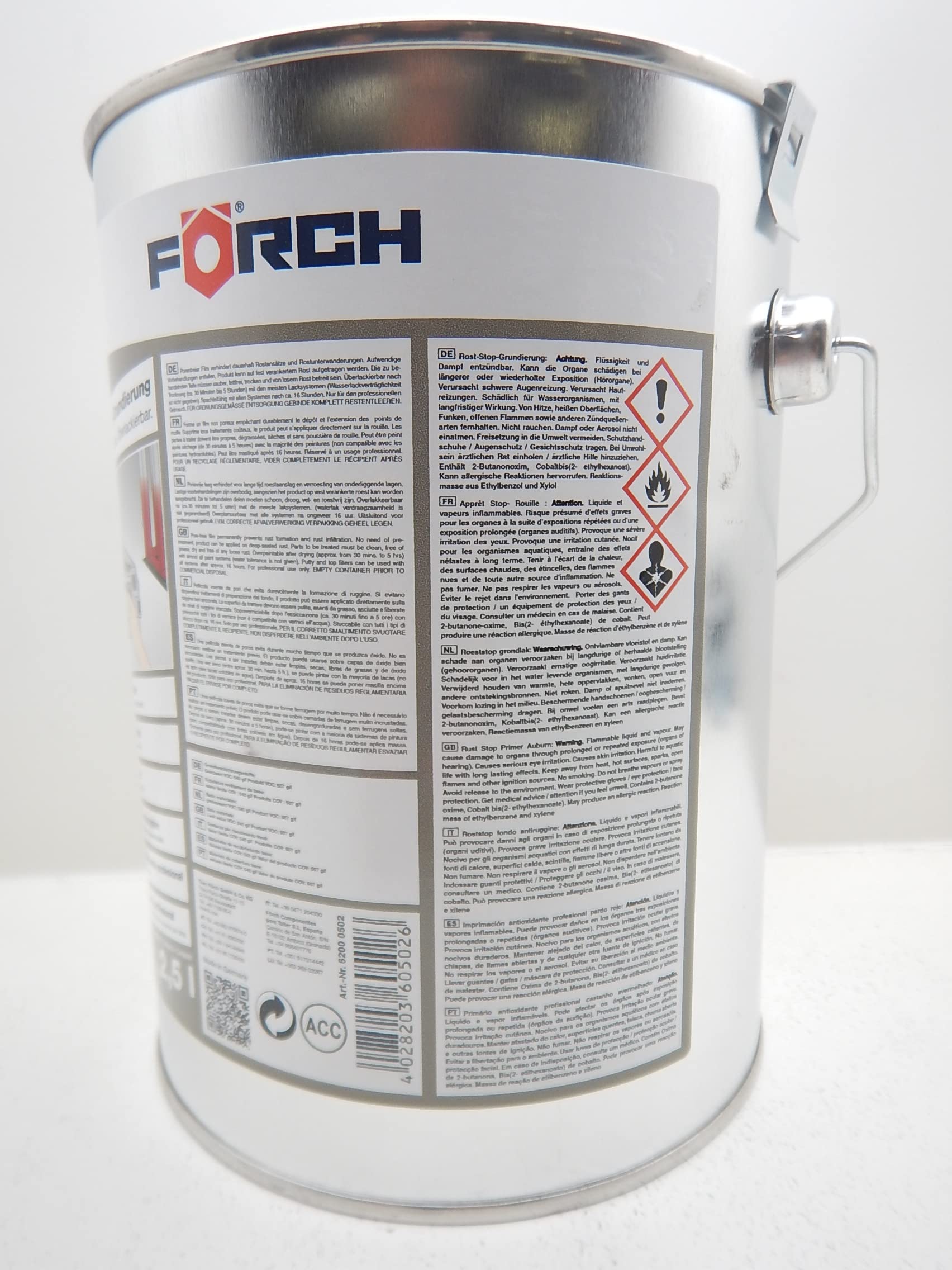 Förch ROSTSTOP ROST STOP GRUNDIERUNG PROFESSIONAL 2,5L ROTBRAUN