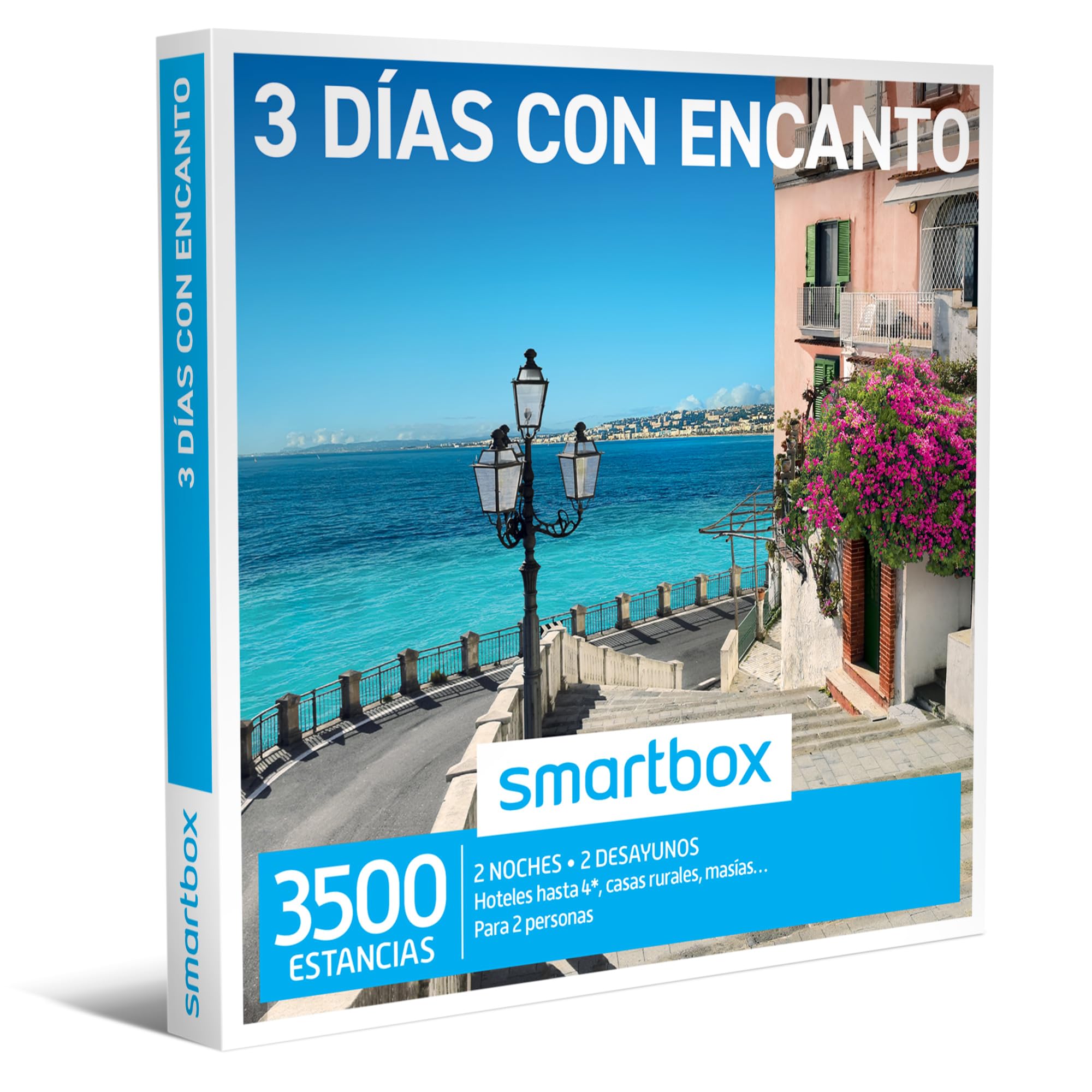 Smartbox - Caja regalo 3 días con encanto - Idea de regalo para hombre - 2 noches con desayuno para 2 personas