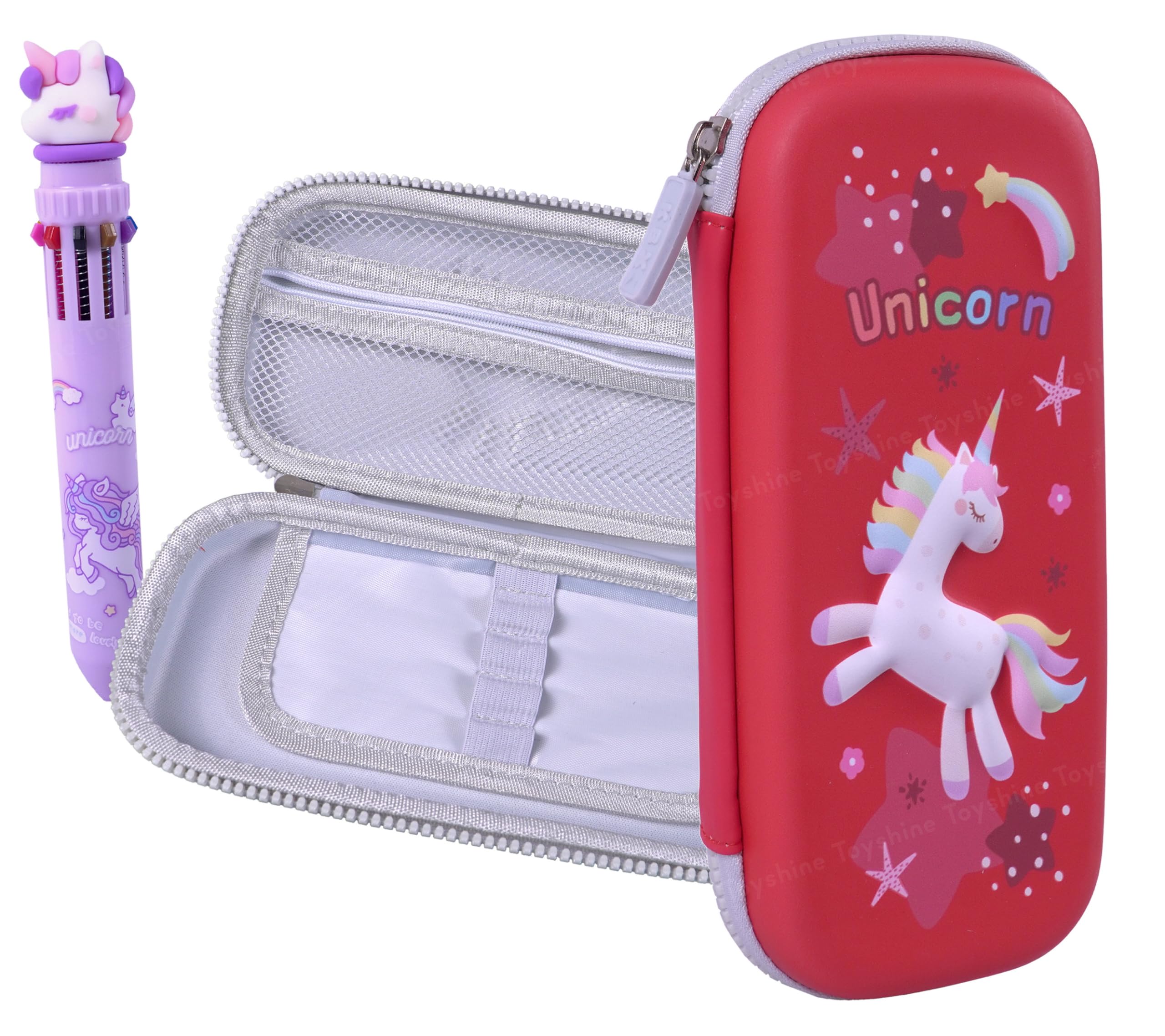 Toyshine Ethylene Vinyl Acetate (Eva) 3D Eva Unicorn Pencil Pouch Large Capacity Pencil Pen Organizer Box Pouch Bag With Compartment Student Stationery Box For Age 3+ (Red) (B0CW31XR3C) Amazon Price History, Amazon Price Tracker