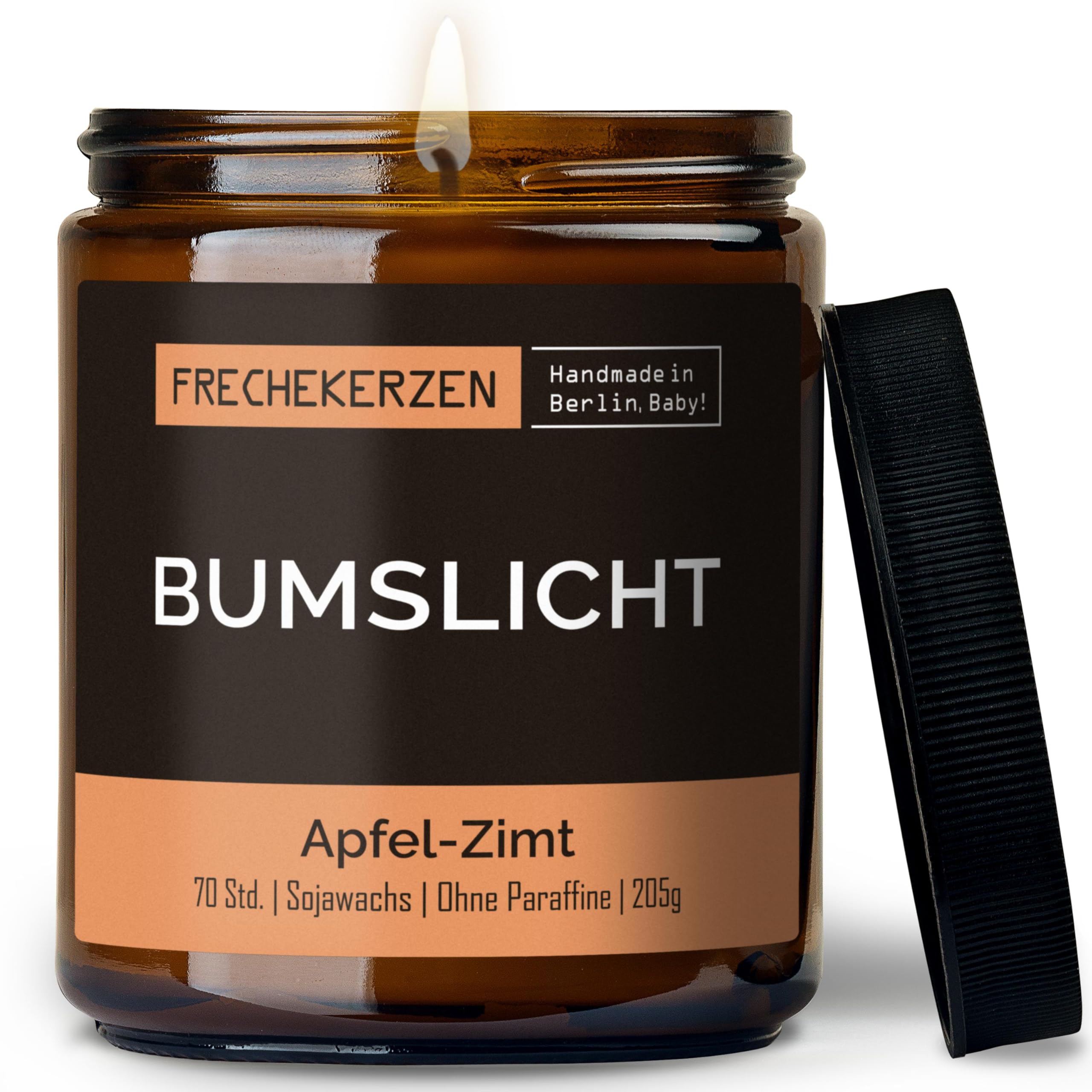 Lustige Duftkerze mit Spruch für Partner | Handgemacht aus Sojawachs | In Geschenkbox | Nachhaltiges Valentinsgeschenk | Ehe Mann, Freund, Frau, Freundin, Verlobte, Jahrestag |Apfel-Zimt