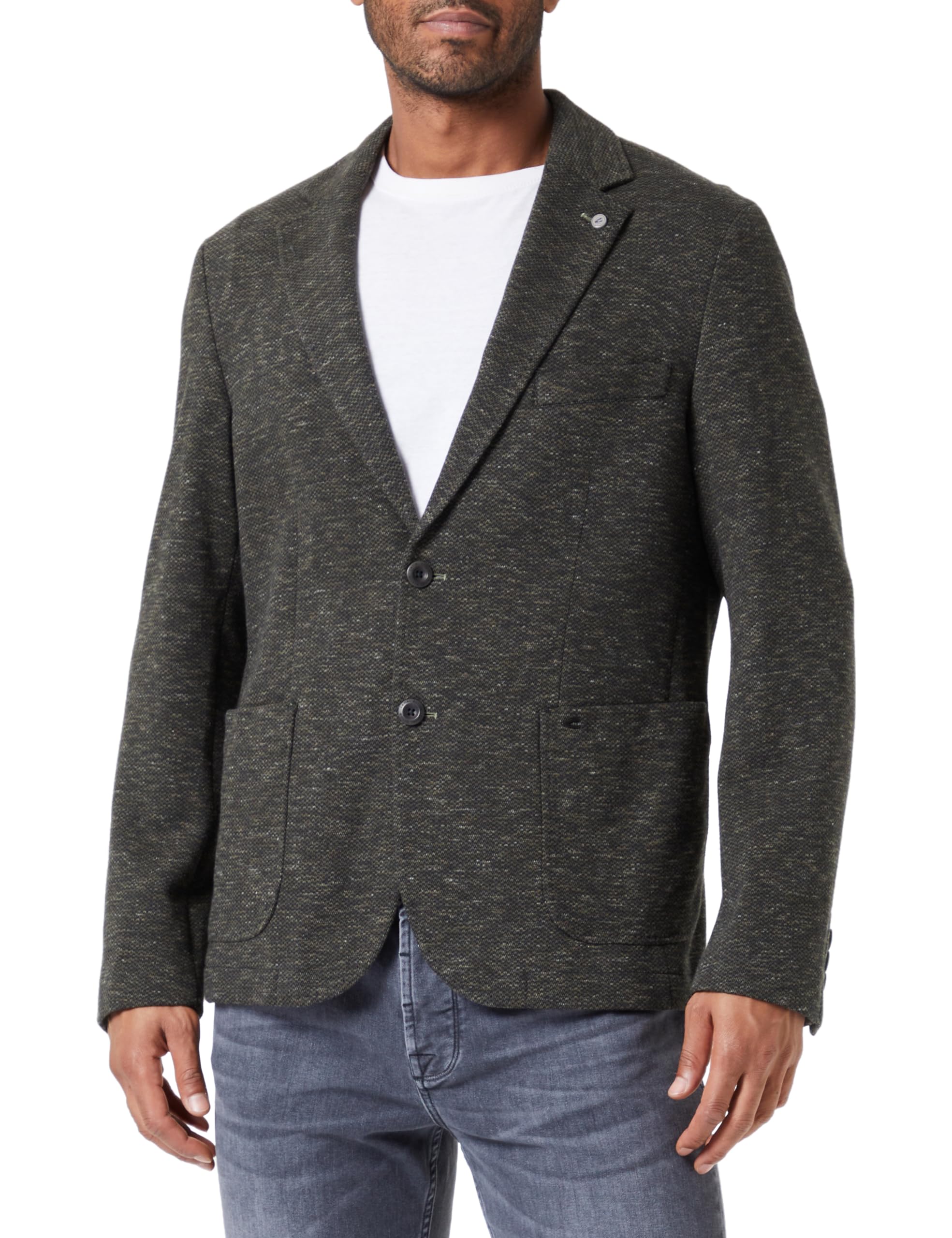 camel active Herren Casual Sakko aus einem Baumwolljersey