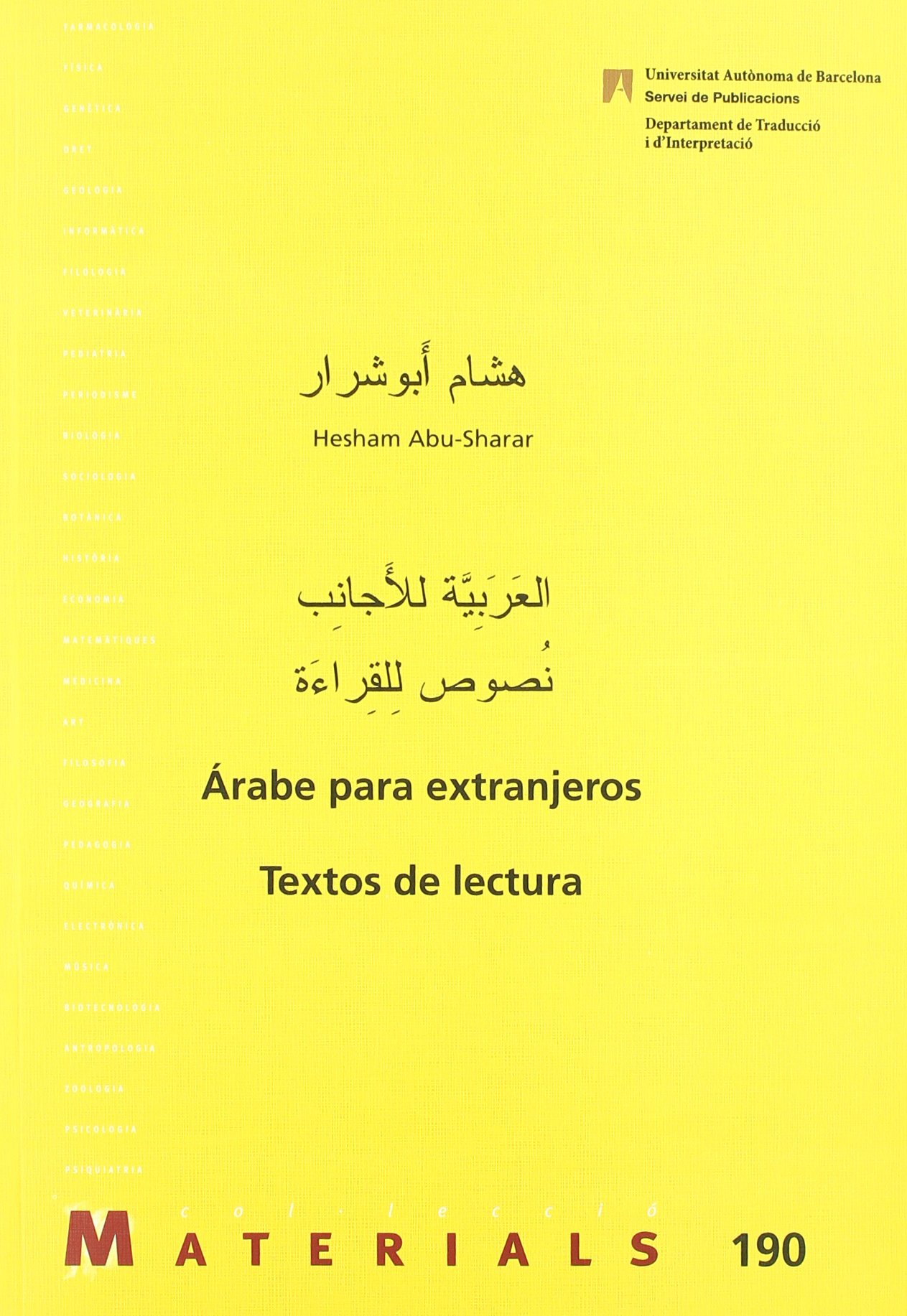 Árabe para extranjeros : textos de lectura