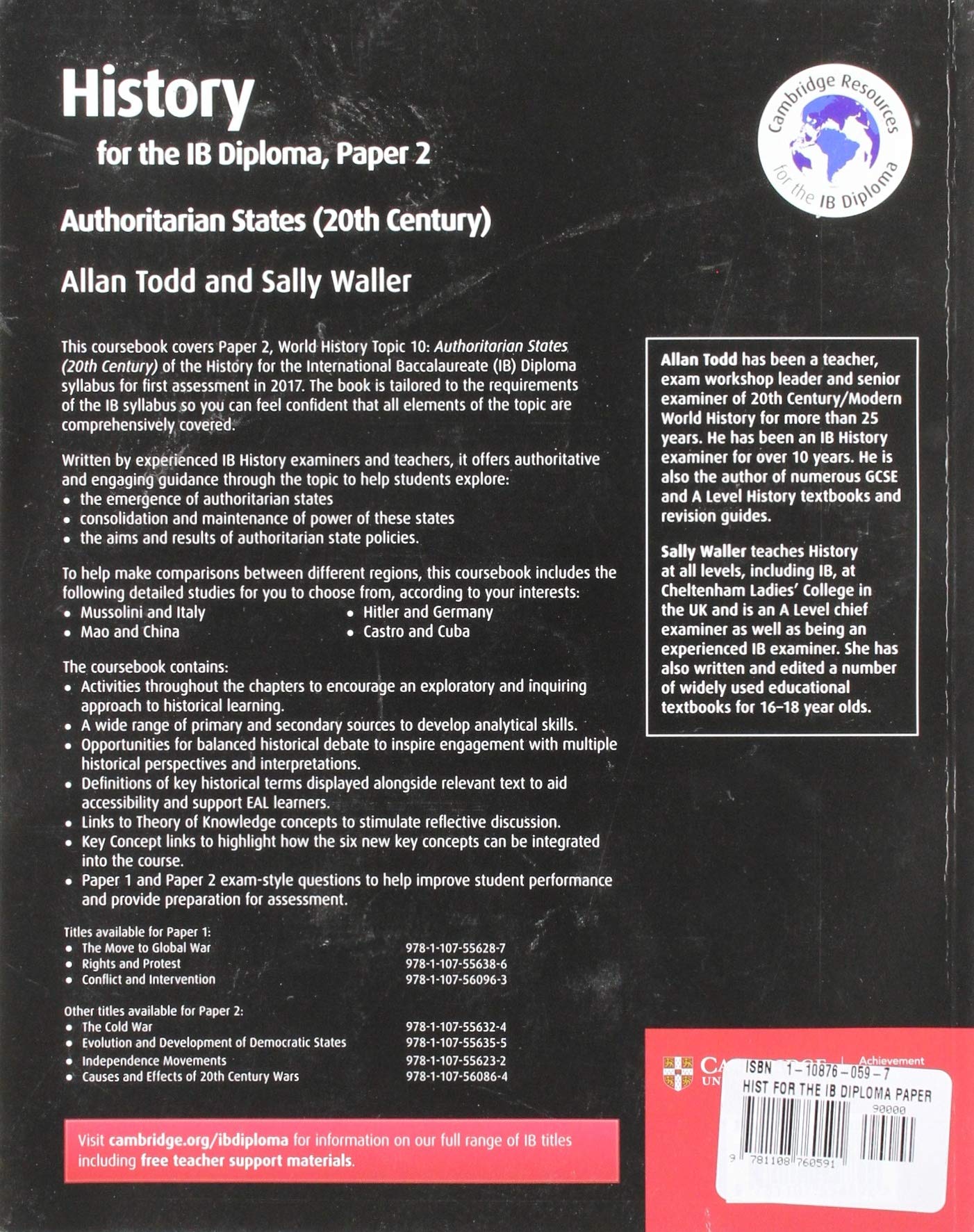 History for the IB Diploma. Paper 1. Series Editor: Allan Todd. Per le Scuole superiori