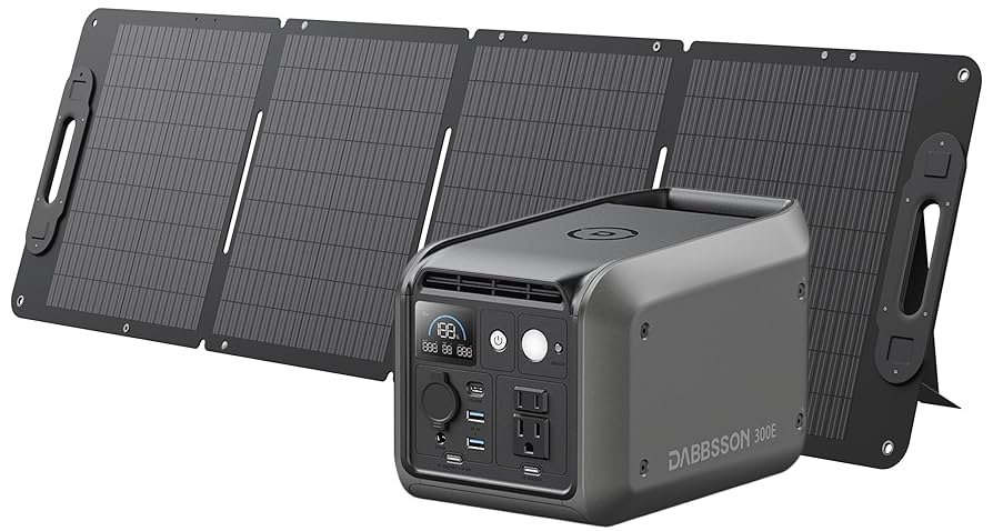 Amazon.co.jp: Dabbsson ポータブル電源 300Eと120W ソーラー