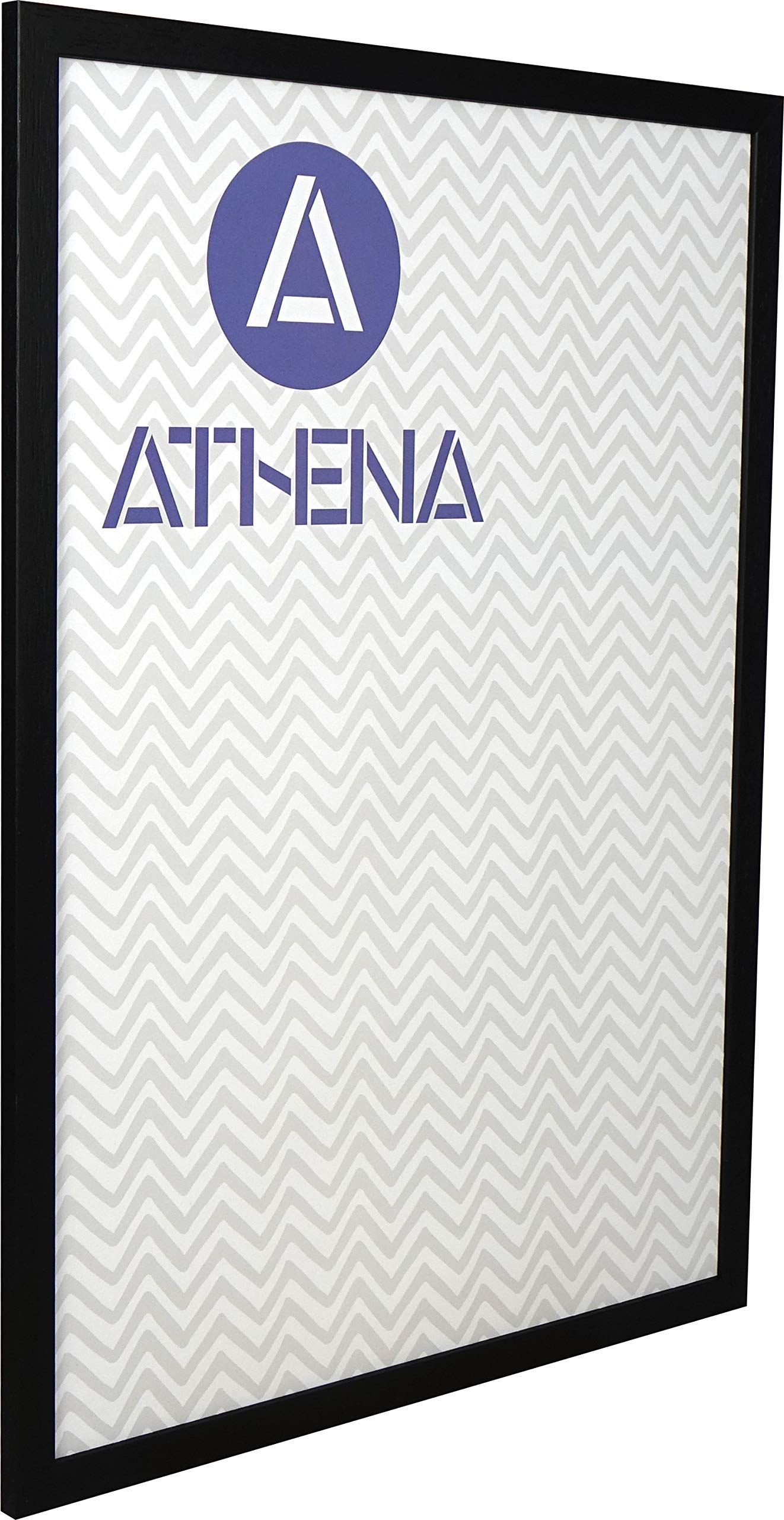 Athena Black Woodgrain Thin Premium Wood Picture Frame A2-42 x 59.4 cm A2 Frame - Photo Frame - A2 Frame Black with Clear Styrene Sheet & Wall Mounted Hook – 59.4 x 42 cm