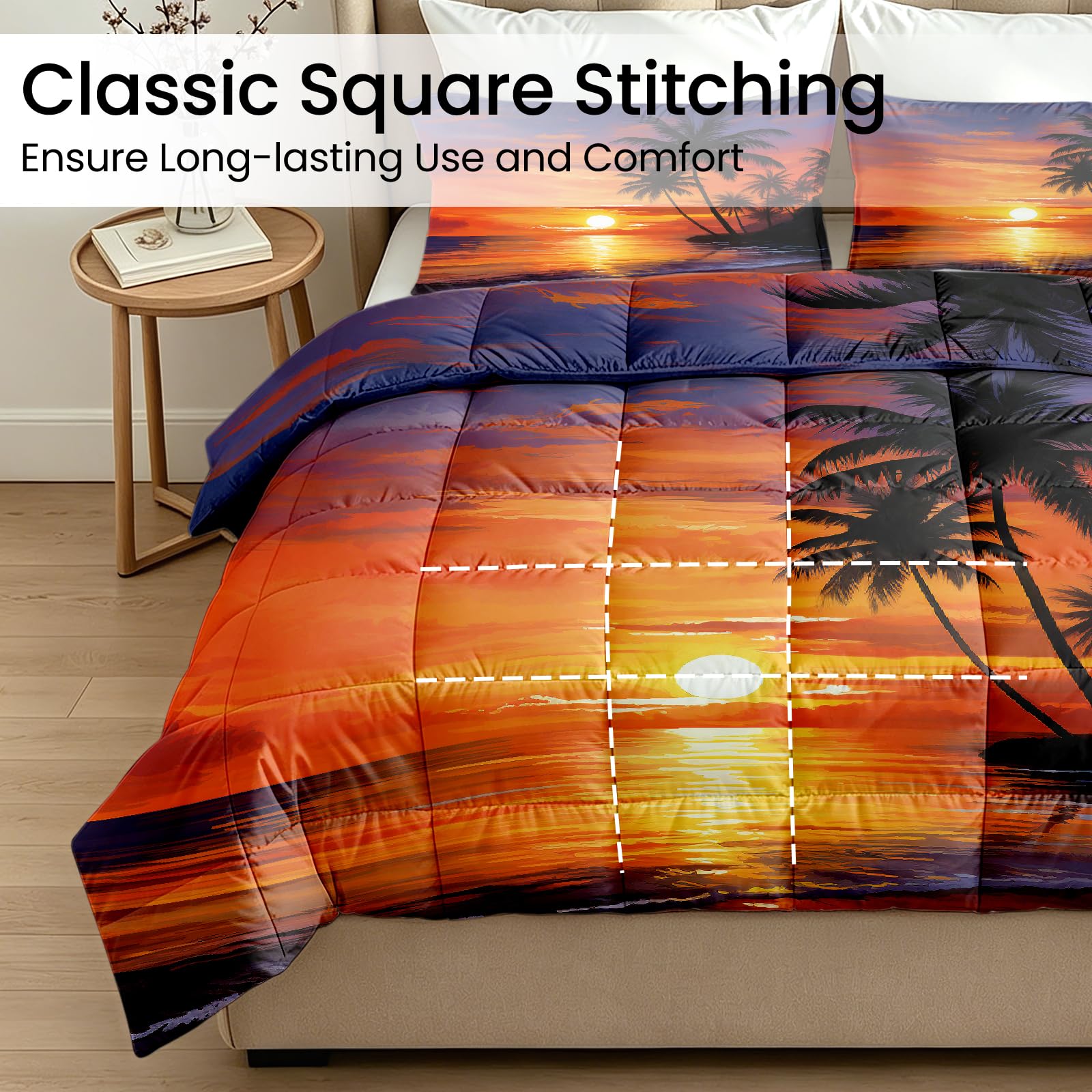 Generisch Waschbare Bettdecke Ohne Bezug 155x220 cm Strand Meer