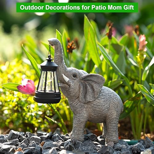 Miniatura 5 de Solar Garden Statue Lights Mushroom Fairy House Figurine, Outdoor Memorial Garden Ornaments Gift Waterproof Decoration for Outside Patio Yard Lawn