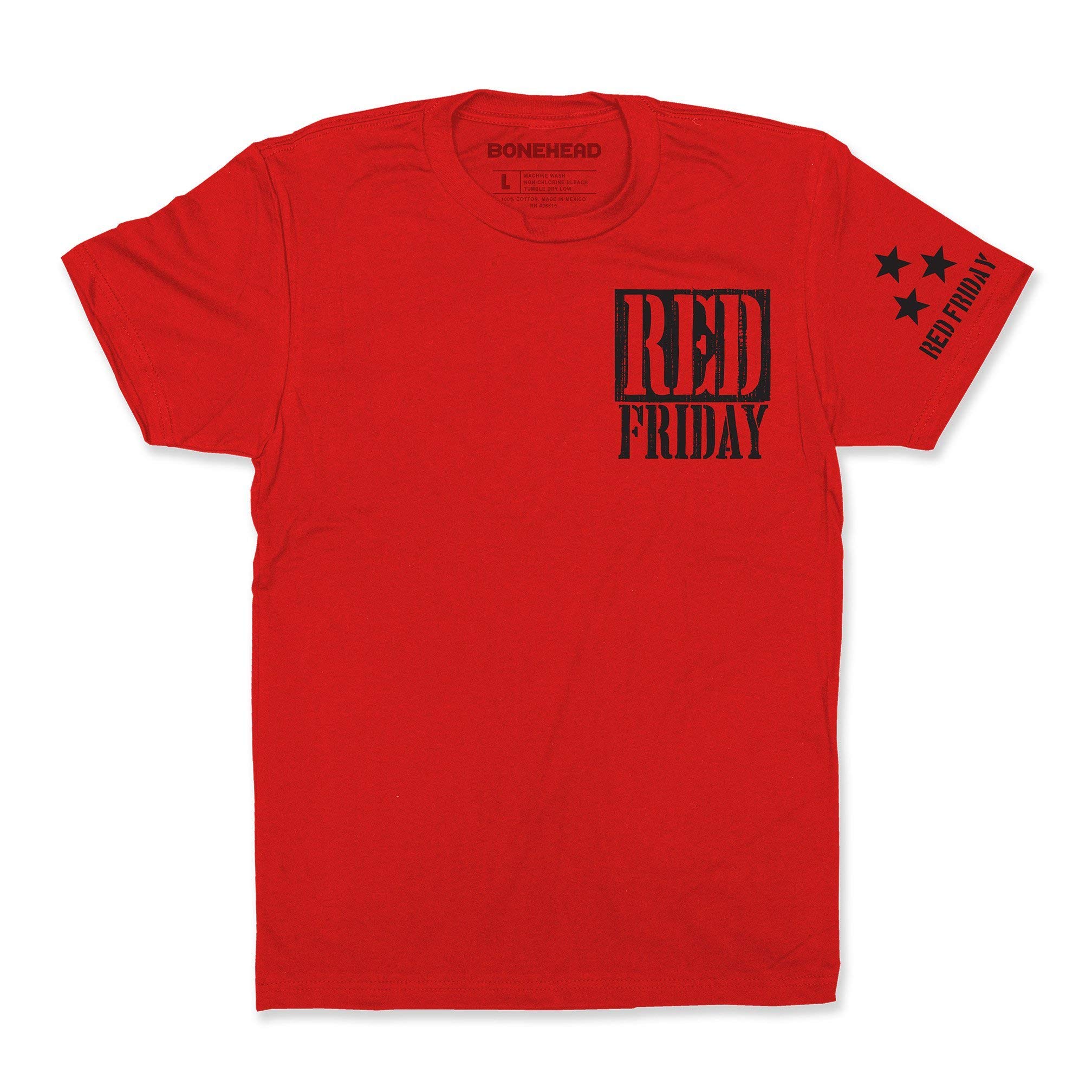 BONE HEAD OUTFITTERS R.E.D. Soliders - Camiseta de manga corta para hombre - Rojo - X-Large