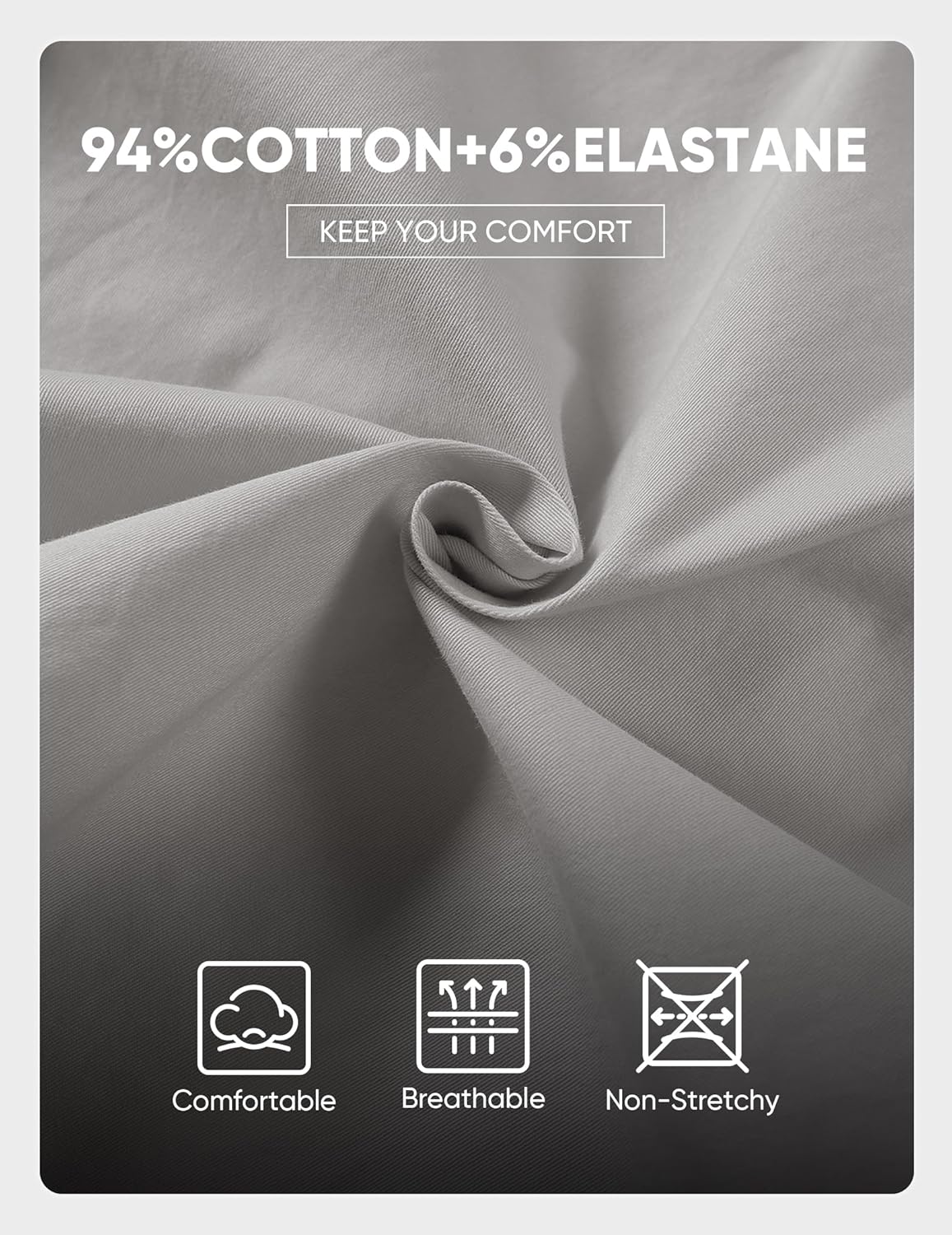 Mens Casual Cotton Shorts Drawstring Elastic Waist Summer Golf Pants Stretch Twill Beach Chino Shorts - Image 6