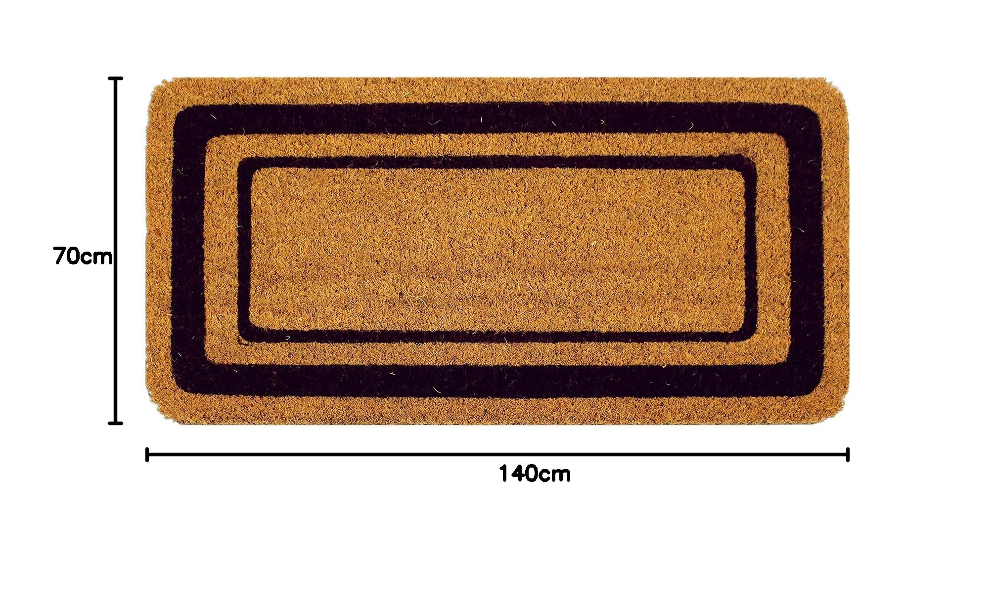 OLIVO.shop | Kokosmatte mit rutschfester Unterseite, Fußmatte, 3 Farben, 5 Größen (Braun, 70 x 140 cm)