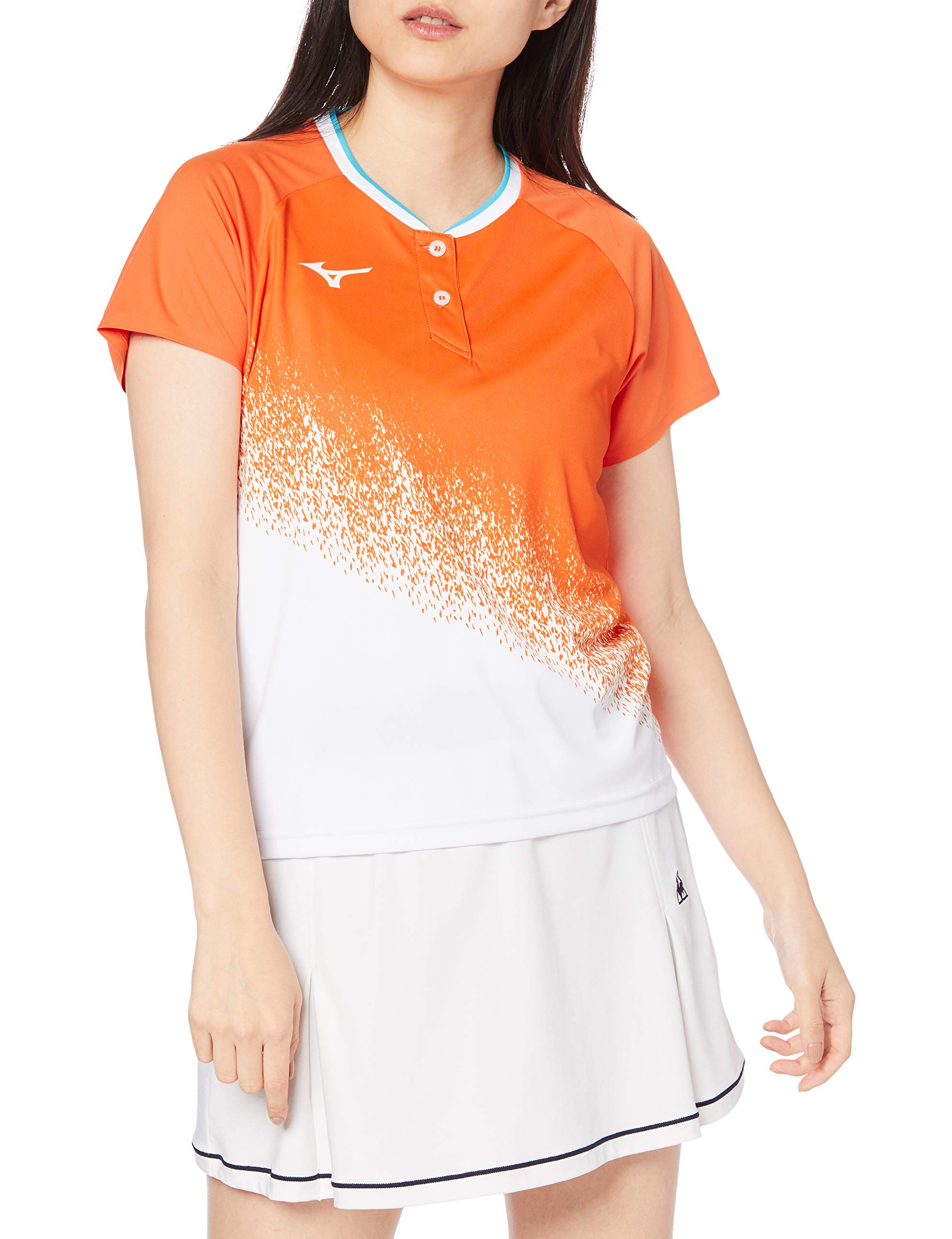 ミズノ(MIZUNO) テニス ゲームシャツ 62JA0701 レディース オレンジ/ホワイト Lサイズ Amazon | [ミズノ] テニスウェア ゲームシャツ 62JA0701 レディース