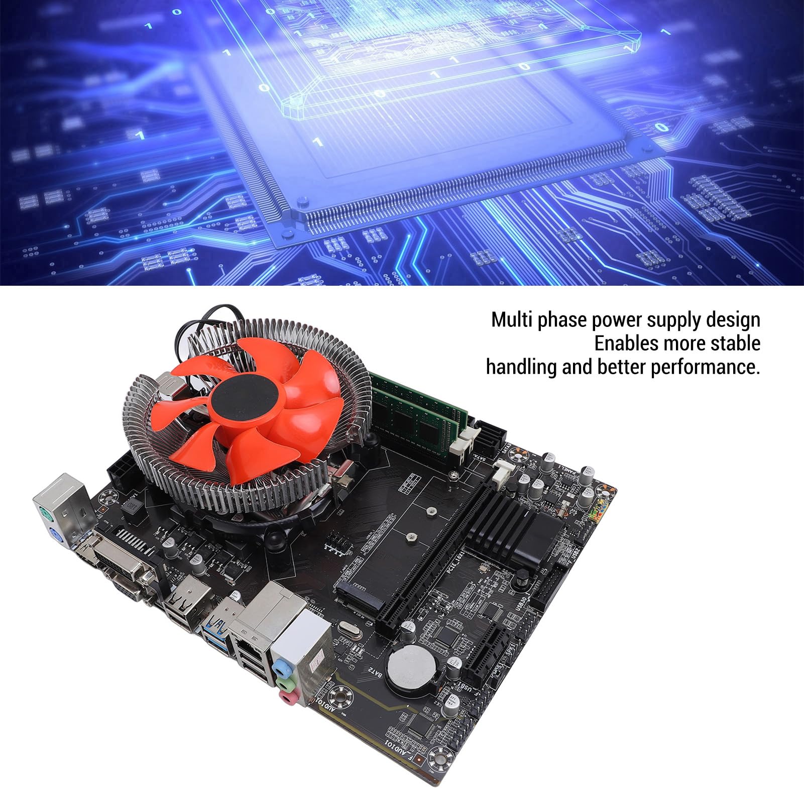 Doppelkanal 8G DDR3 -Speicherkit, 4 Serielle ATA 2.0 -Ports Mainboard für I7 4770 -Prozessor, Ausgestattet mit DVI- und VGA -Ausgängen und 5,1 -Sound