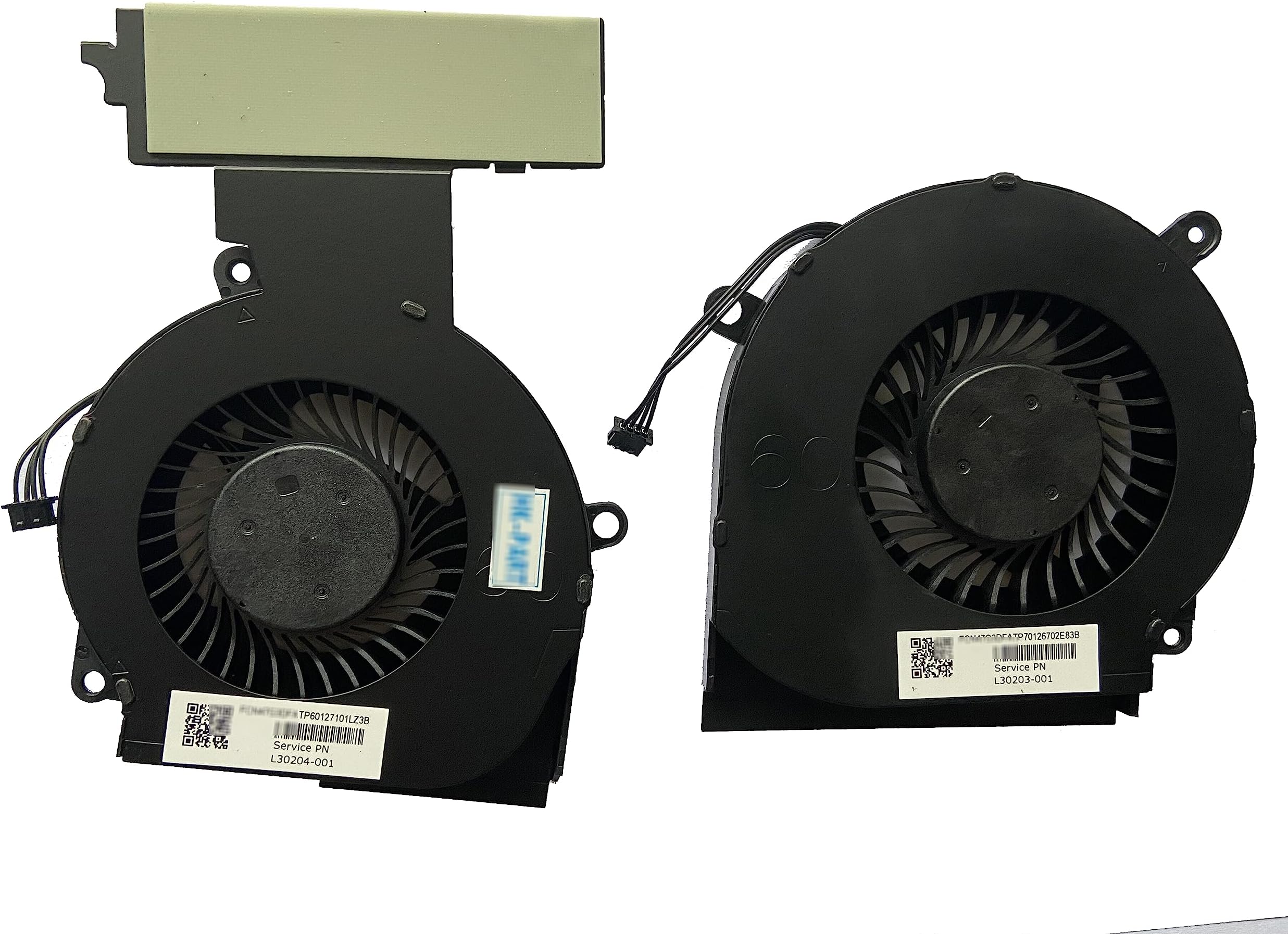 Replacement Fan for HP Omen 15-DC CPU Gpu Cooling Fan Set L30203-001 L30204-001