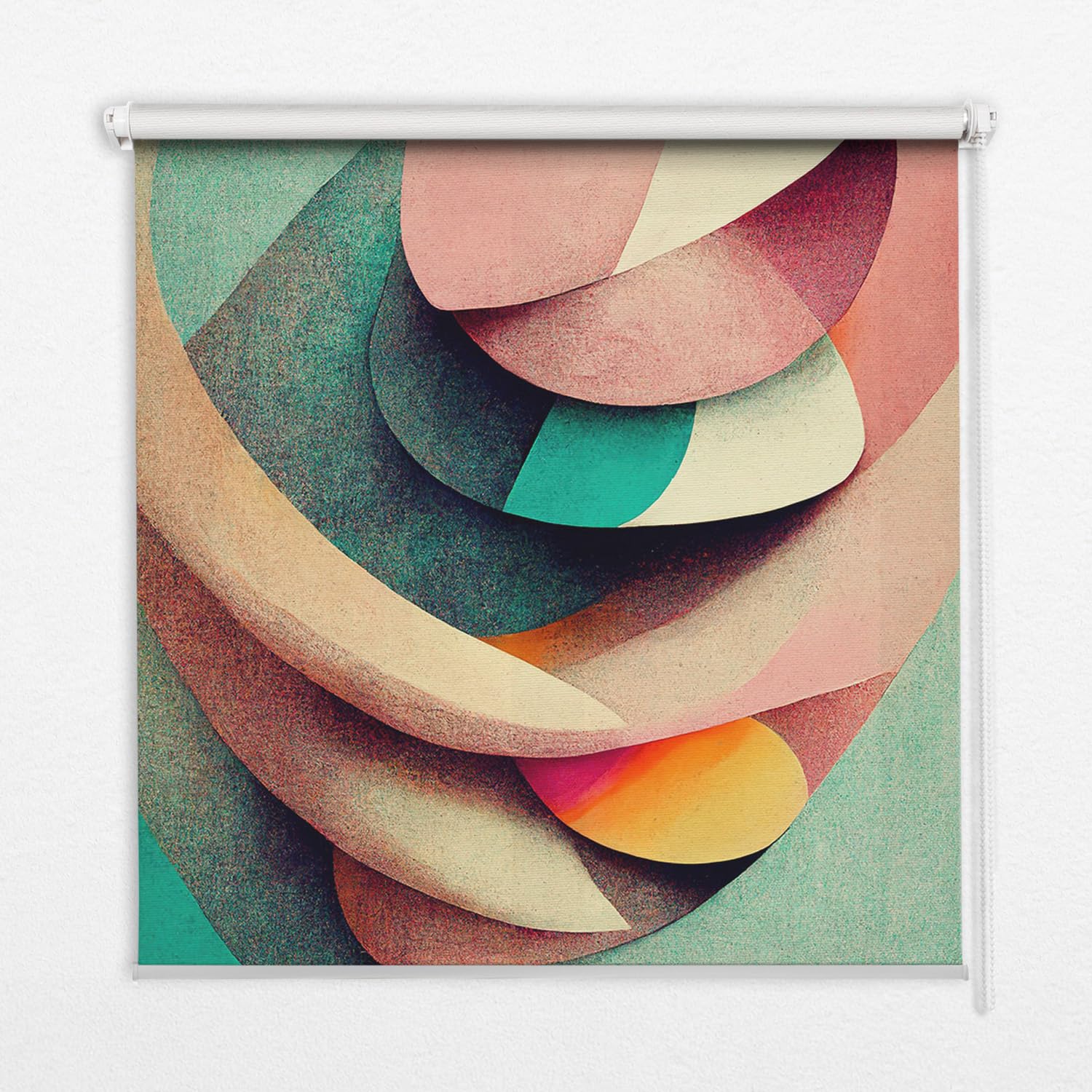 Store enrouleur 140x240cm sans perçage intérieur perméable motif abstraction Tulup
