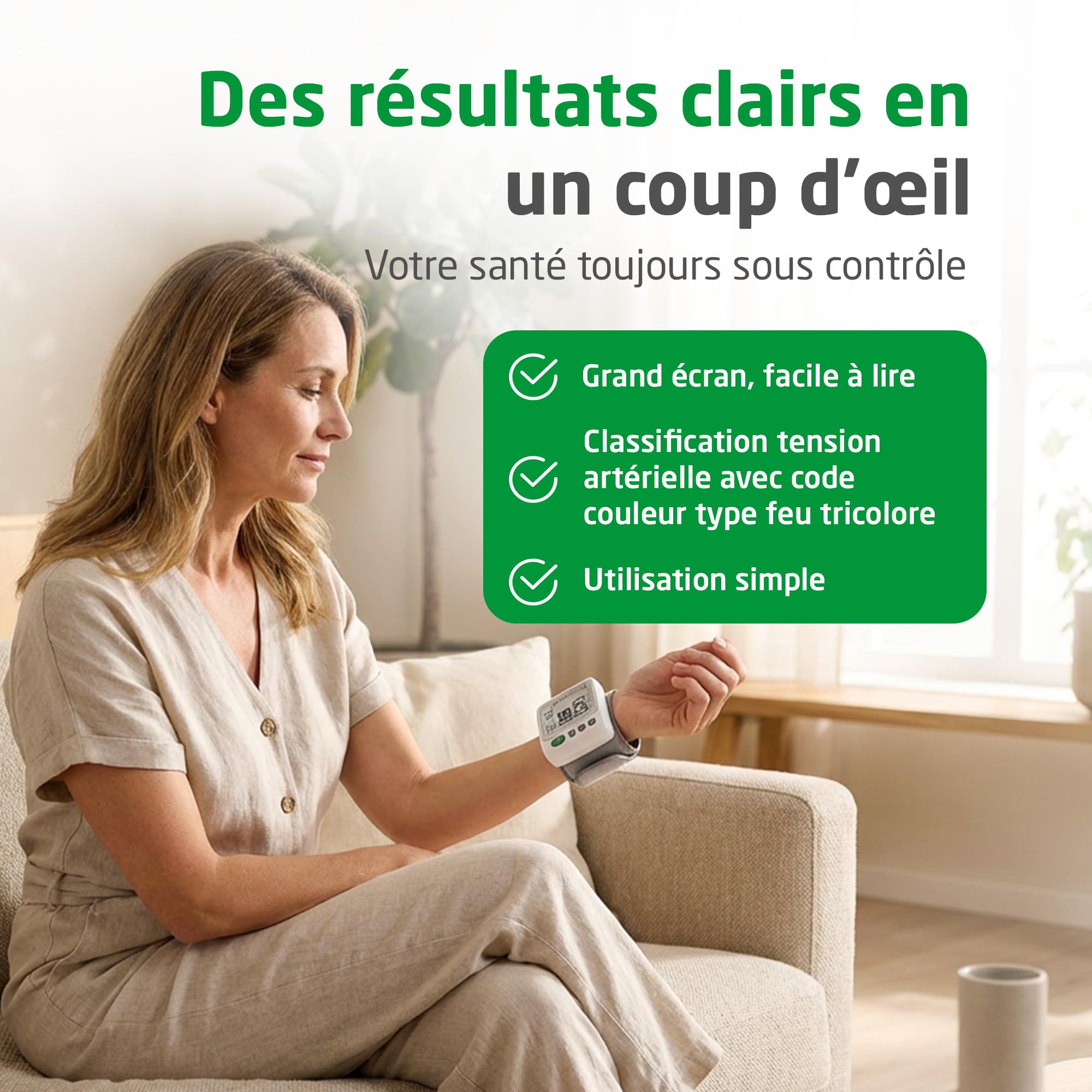 medisana BW 315 Appareil de mesure de la pression artérielle au poignet, Mesure précise de la pression artérielle et du pouls, Fonction de mémoire pour 2 utilisateurs, Détection des arythmies