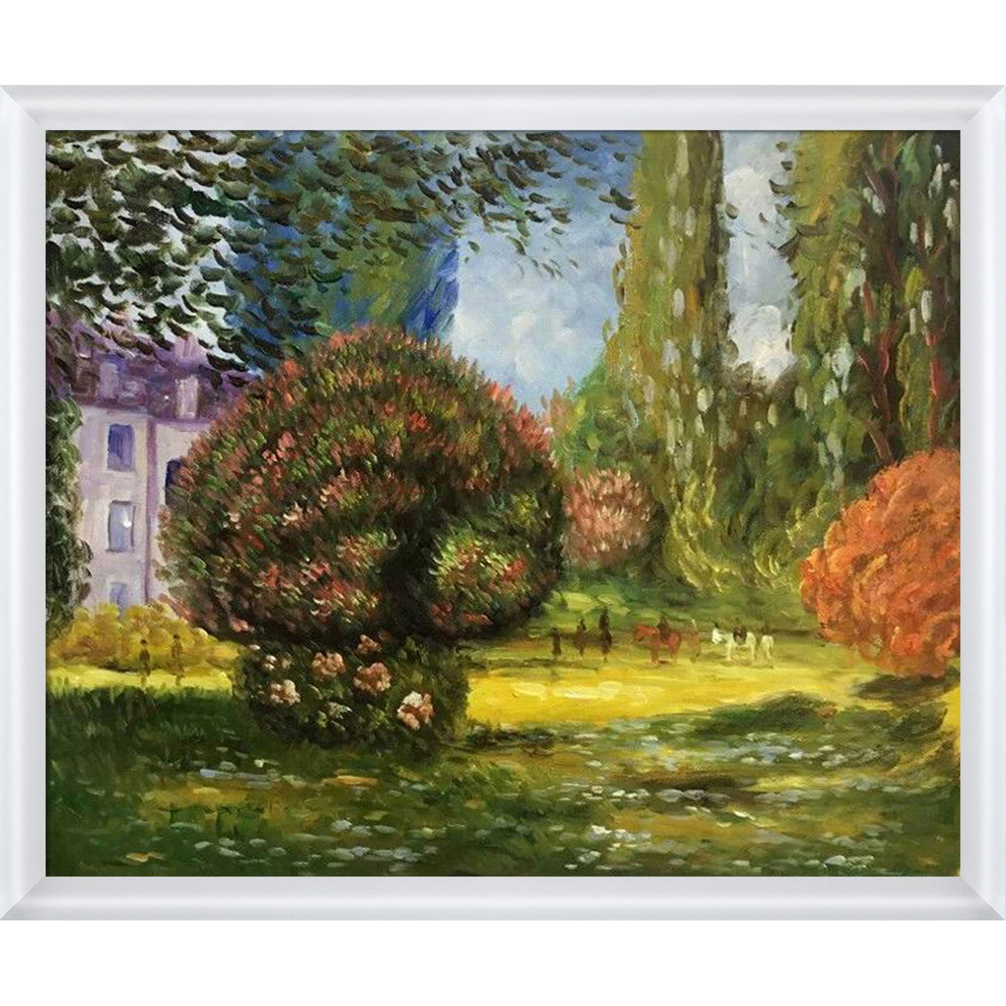La Pastiche Il Parco Monceau, 1876 Framed Oil reproduction of an original painting by Claude Monet, 26.75" x 22.75", Varies