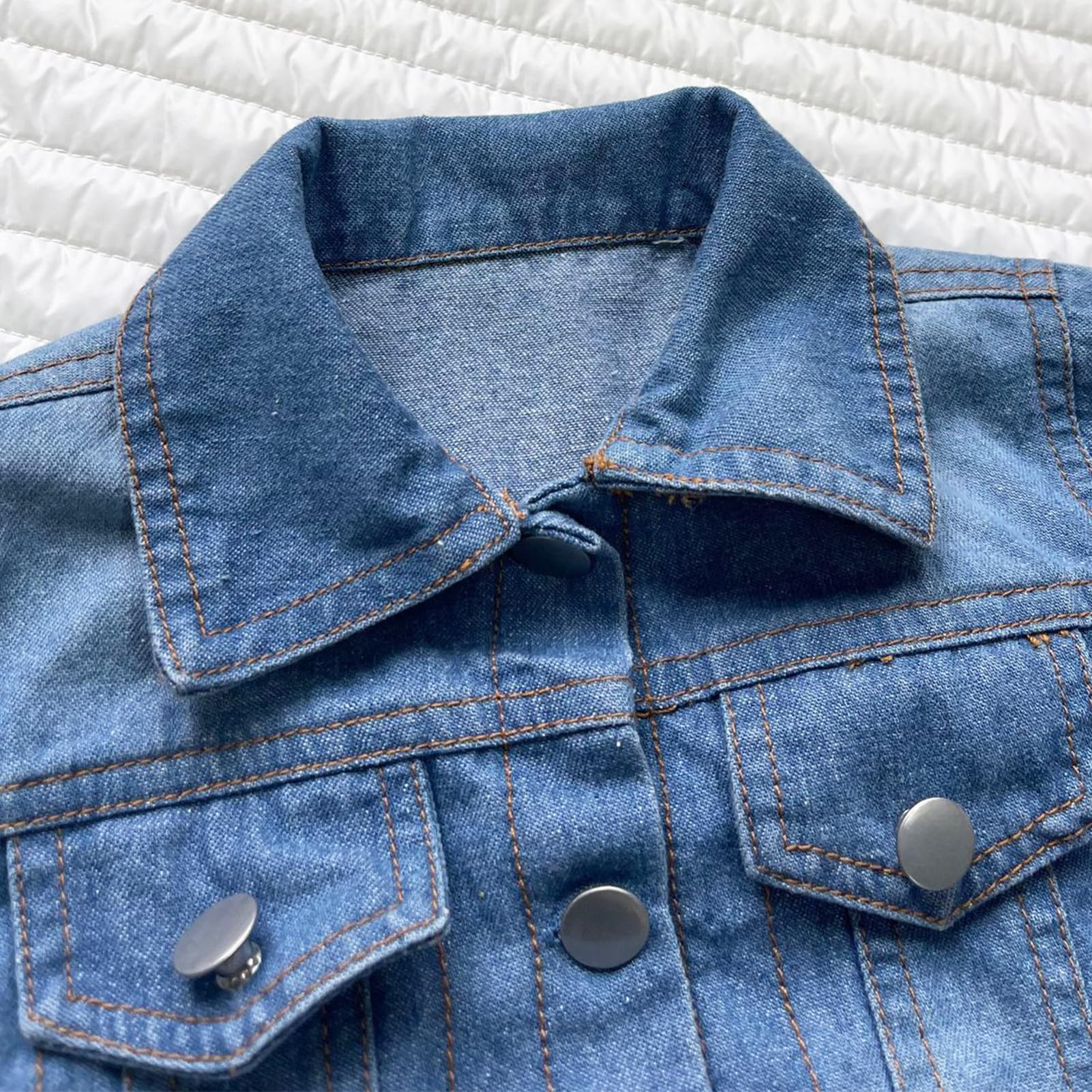Dziewczęca kurtka dżinsowa słodka dziecięca na wiosnę jesień kurtka bawełniana kurtka denim