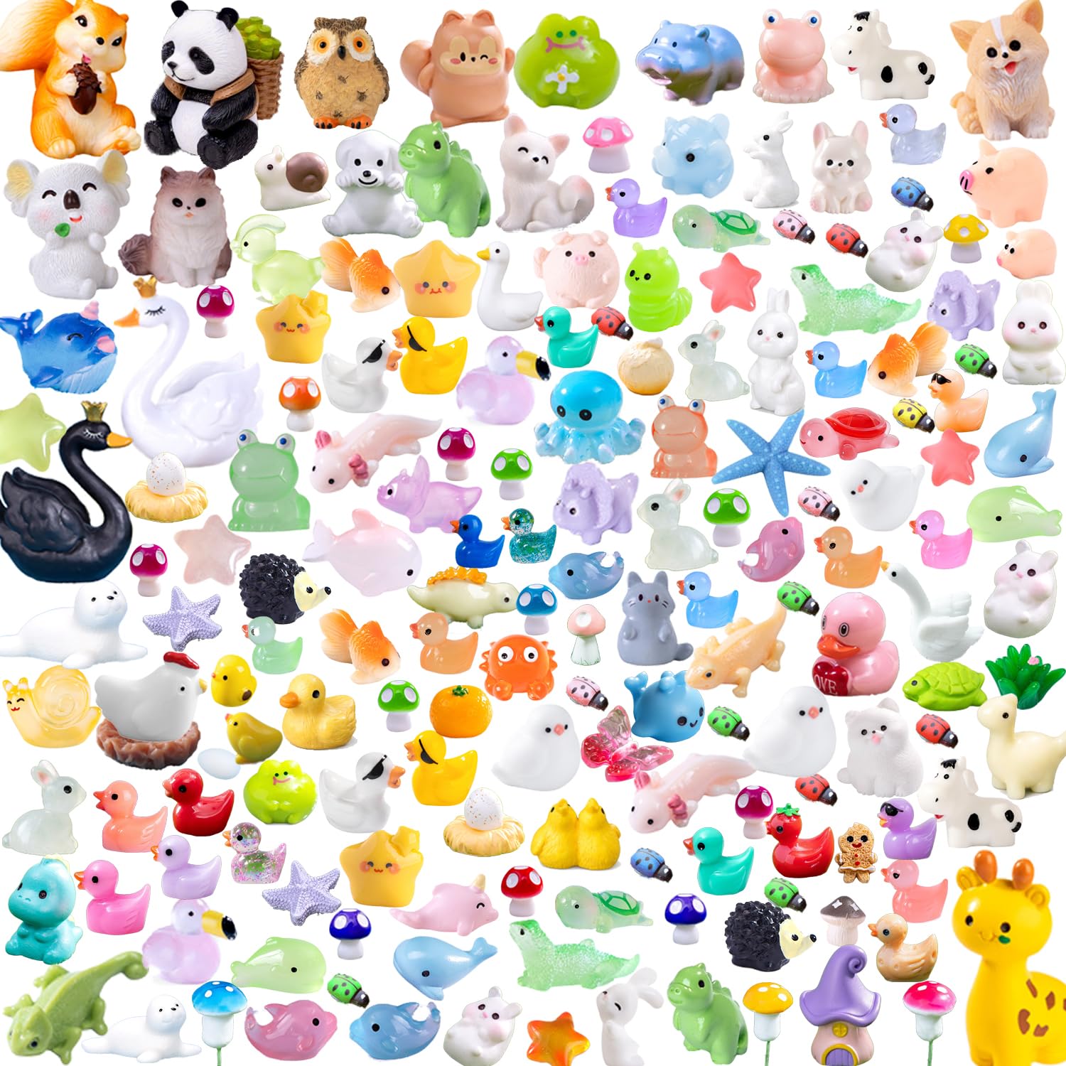 Figurines miniatures d'animaux en résine de précision pour décors miniatures haut de gamme