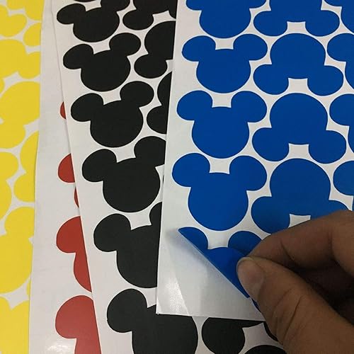 Miniatura 8 de 176 pegatinas de pared con diseño de cabeza de Mickey Mouse de dibujos animados para habitación de niños, dormitorio de niños, decoración de pared