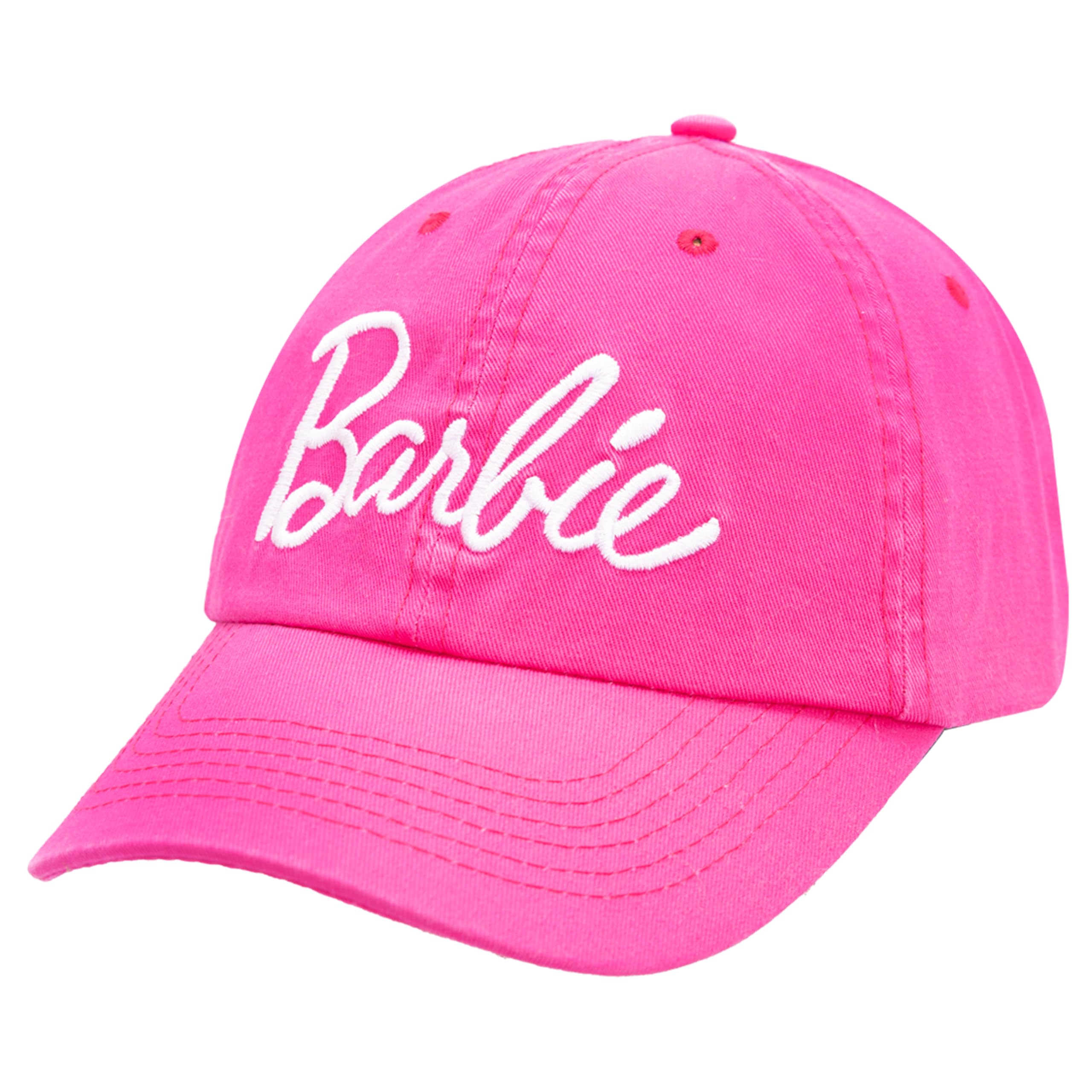 Barbie Soft Cotton Women's Cap with Curved Brim hat, Dark Pink, One Size