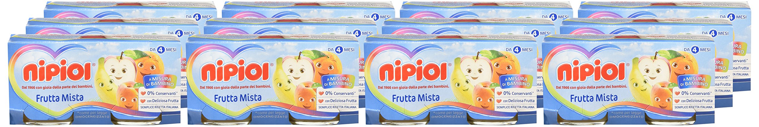 Nipiol Omogeneizzato Frutta Mista 24x80g