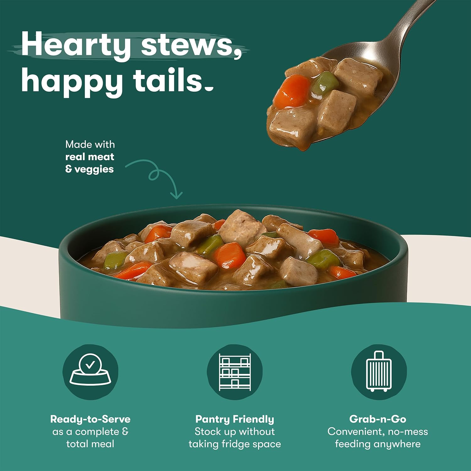 Jinx Bone Broth Stew for Dogs, Variety Pack - Chicken & Salmon Recipes - Grain-Free Wet Dog Food & Topper for Picky Eaters - Promotes Lean Muscle Growth, Healthy Coat & Digestion - 13 Oz, 12 Pack - Image 6