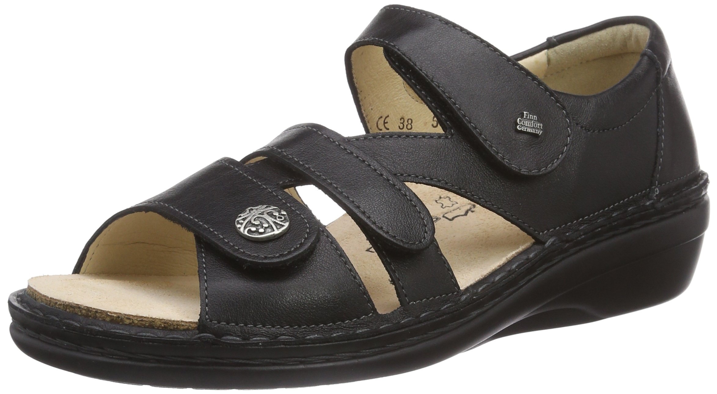 Finn ComfortFinn Comfort Women's Peep-Toe Sandals, 34 EU X-Weit