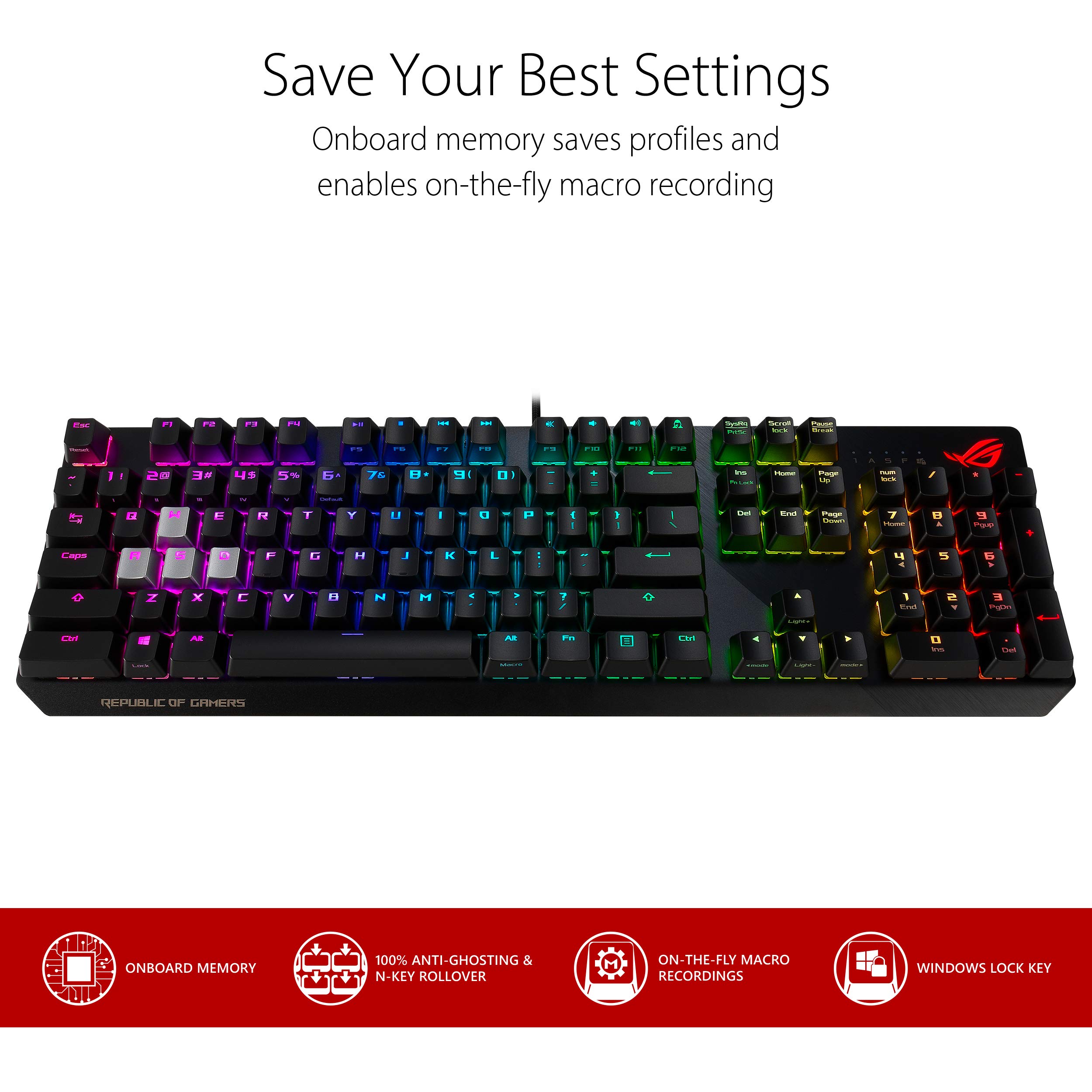 Amazon.com: ASUS RGB Mechanical Gaming Keyboard - ROG Strix Scope