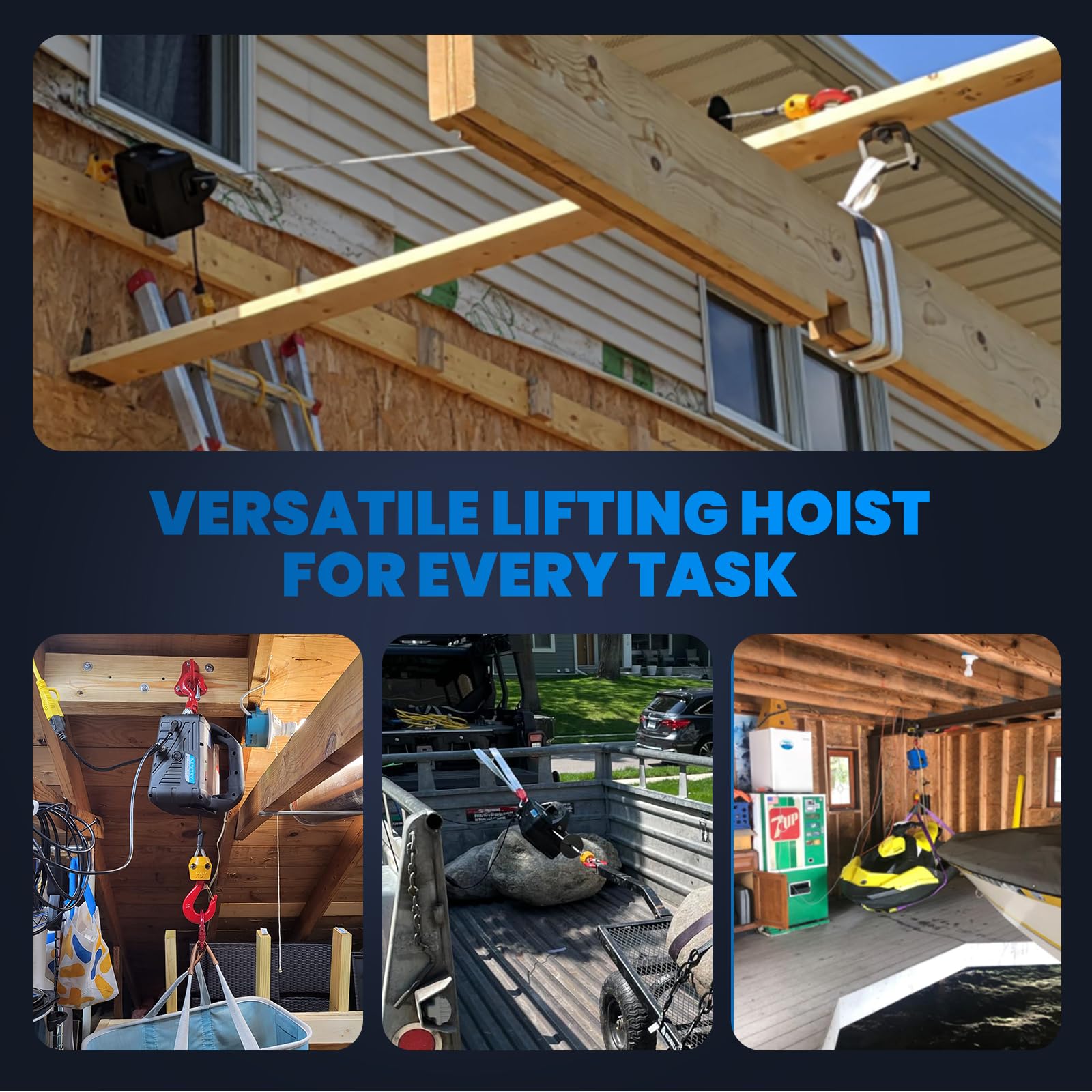 NEWTRY 3-in-1 Electric Hoist - 1100lbs Lifting -7 NEWTRY 3-in-1 Electric Hoist - 1100lbs Lifting -7