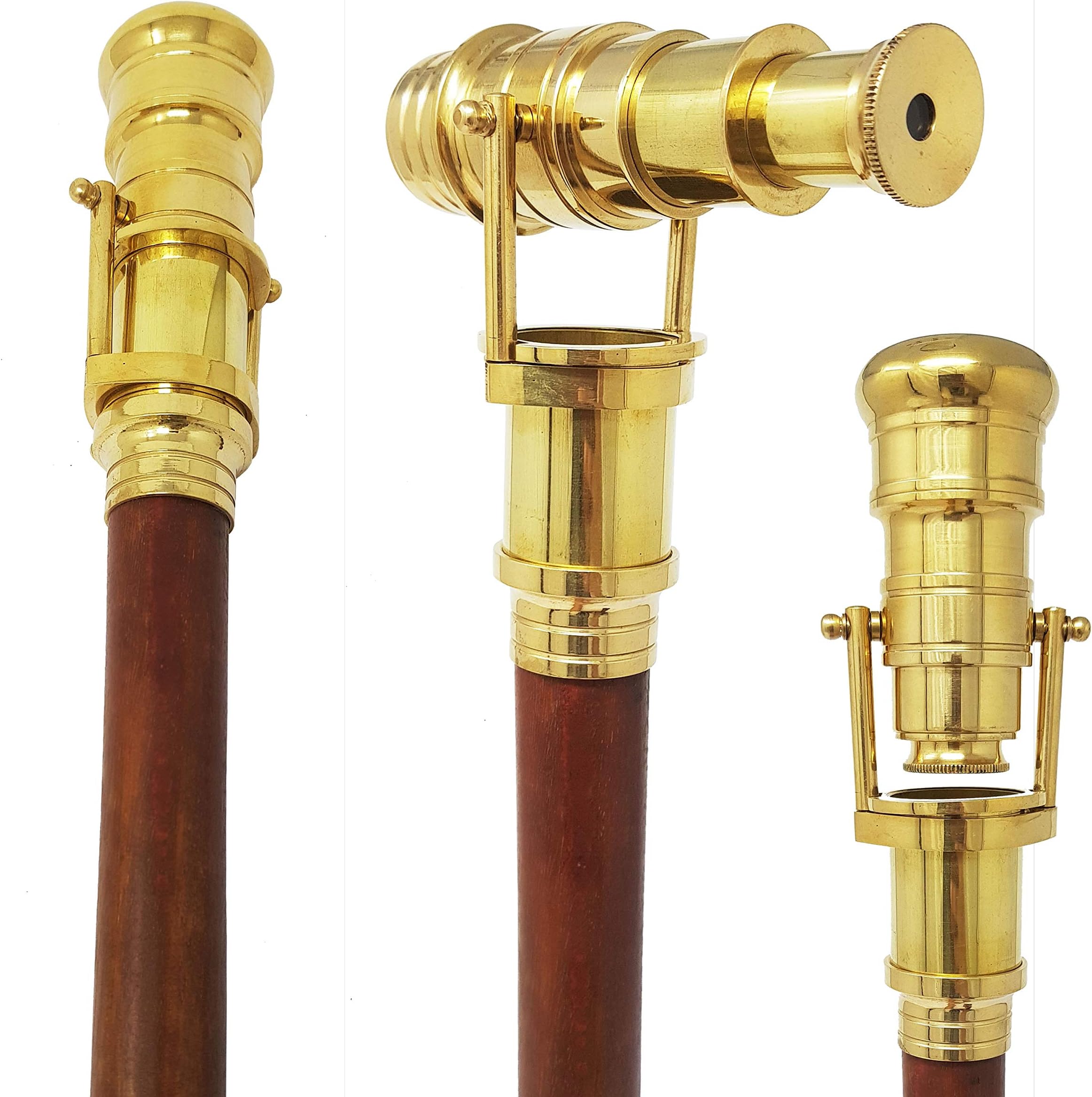 Walking Stick Style Telescope Walking Stick Decorative Indian Wood Walking Canes Strong & Beautiful