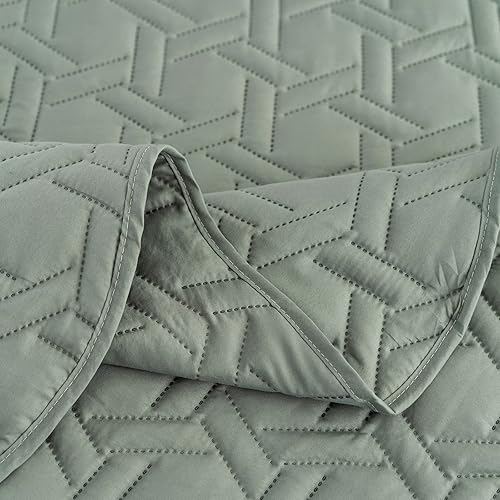 Miniatura 5 de Juego de edredón de 2 piezas tamaño individualindividual XL, colcha de verano suave y ligera, colcha reversible de microfibra para todas las