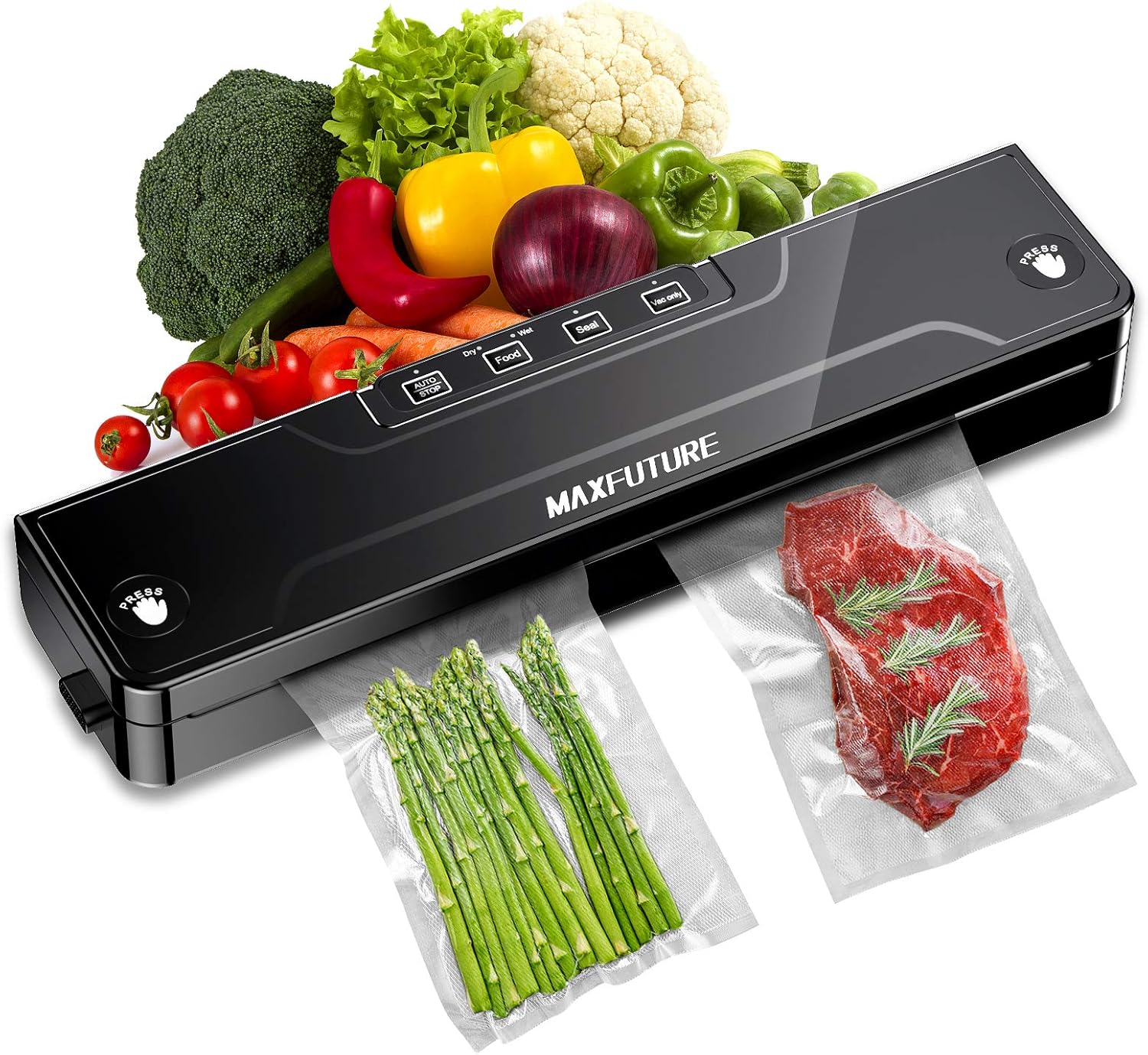 M MAXFUTURE Vaccum Sealer Machine, Automatic Food Saver