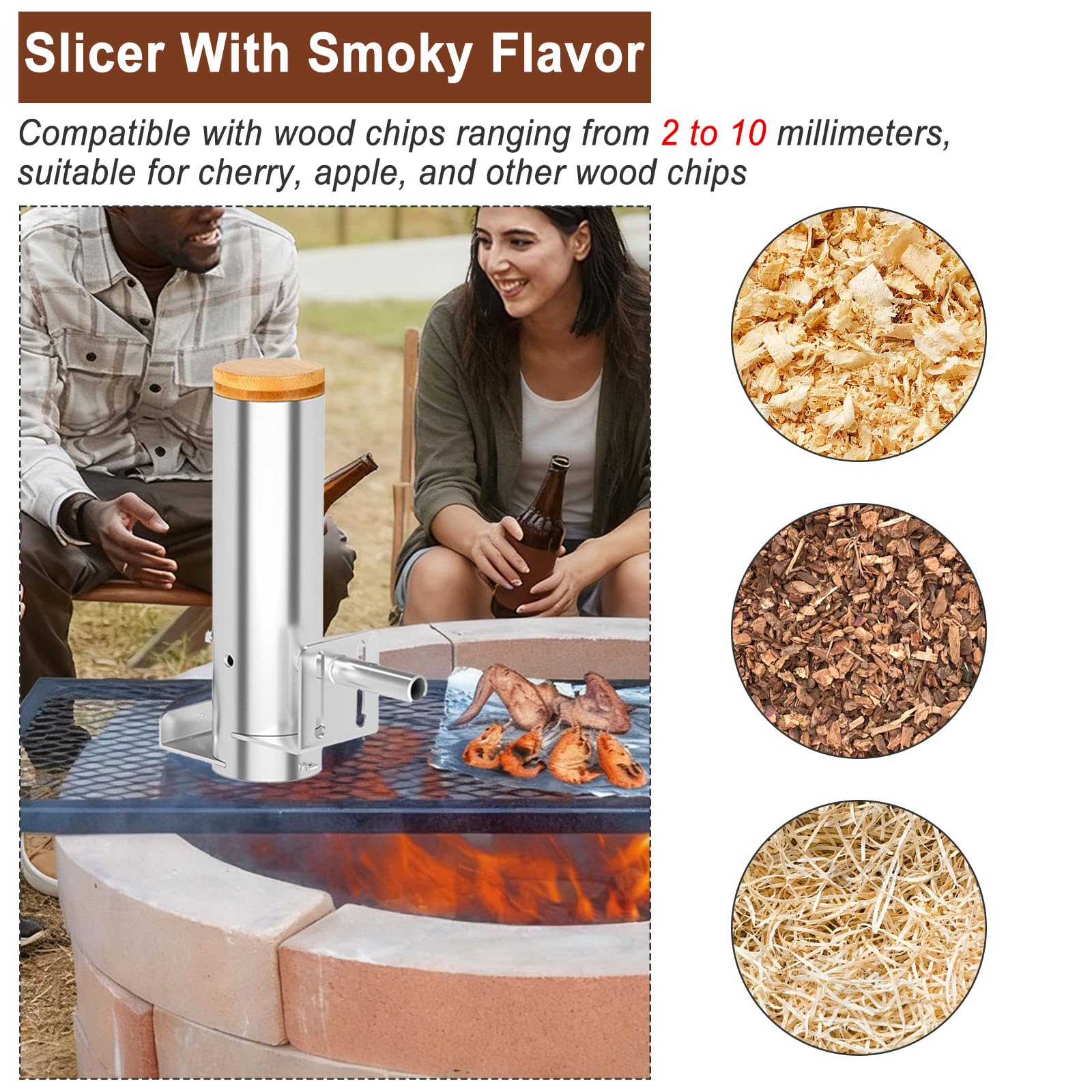 Generatore di fumo freddo in acciaio inox, generatore di fumo elettrico per affumicatura a freddo di pesce, carne, barbecue