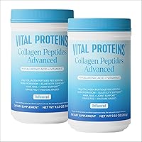 Vista 14 de Vital Proteins - Péptidos de colágeno en polvo avanzados con ácido hialurónico y vitamina C, suplementos de colágeno, sin sabor, 12 porciones