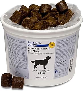 Pala-Tech Coprophagia Deterrent for Dogs - Dog Eating Poop Deterrent - Stops Stool Consumption - Supports Healthy Digestion - 90 No Poo Chews with Beef Liver Flavor - Made in USA