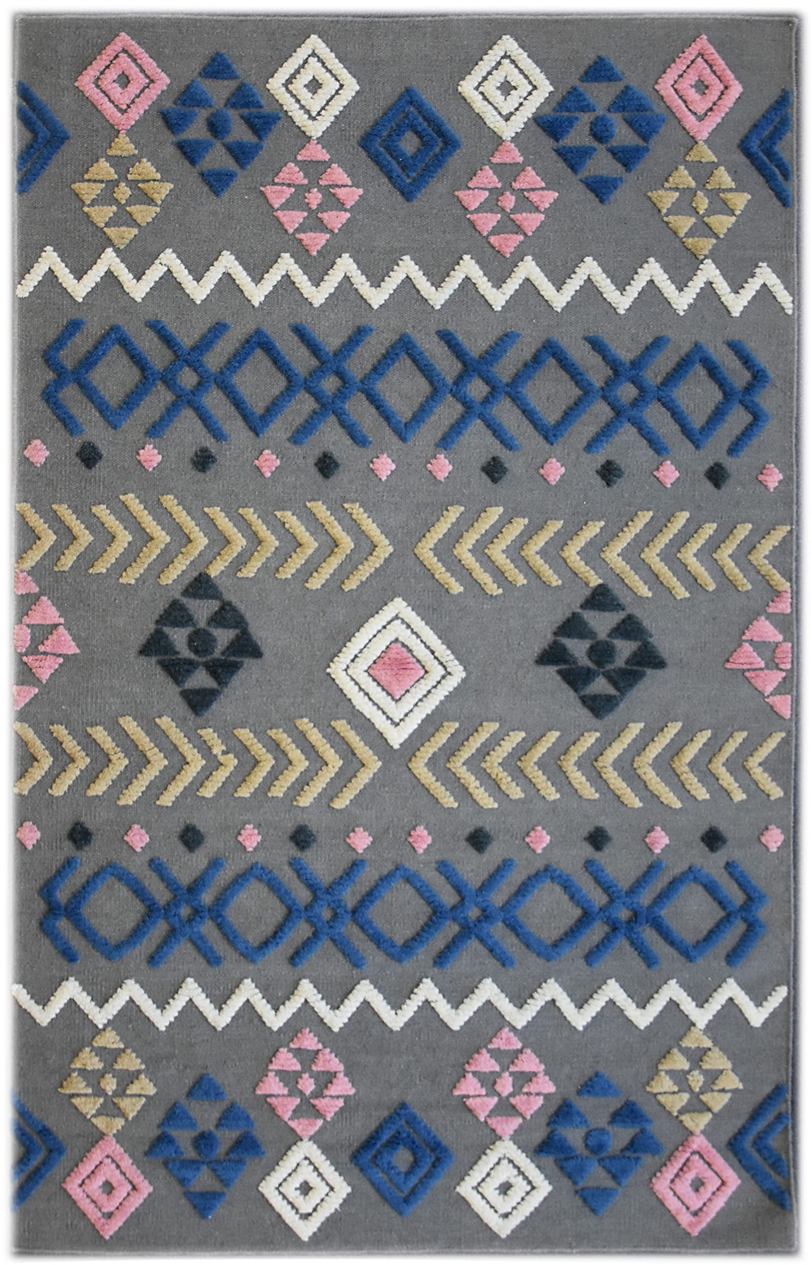 Tapis Mexico D38A Gris crée une ambiance cosy au salon